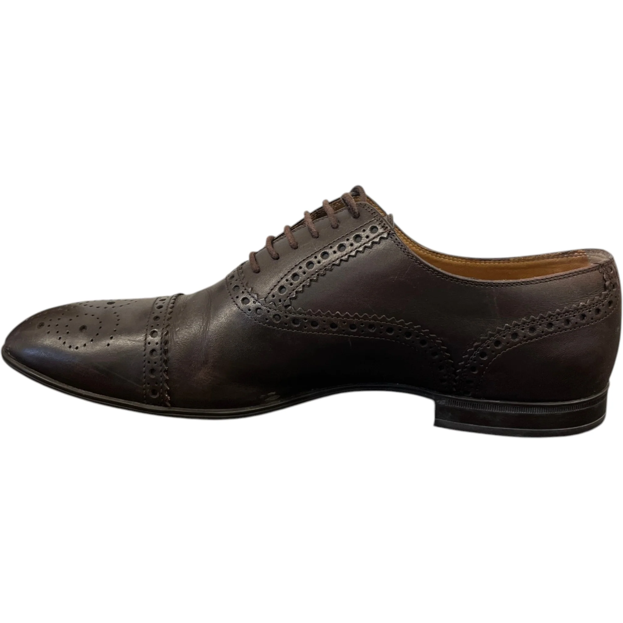 Men's Brogue Oxford Loafers Brown Size EU 40.5 / UK 6.5 - Image 2