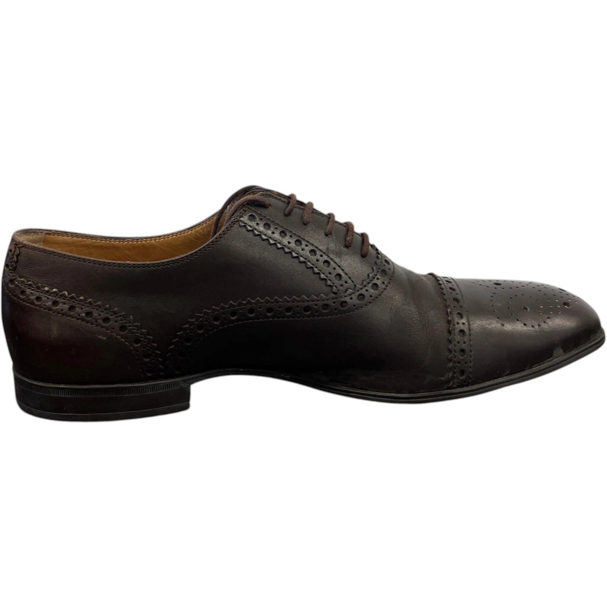 Men's Brogue Oxford Loafers Brown Size EU 40.5 / UK 6.5 - Image 4