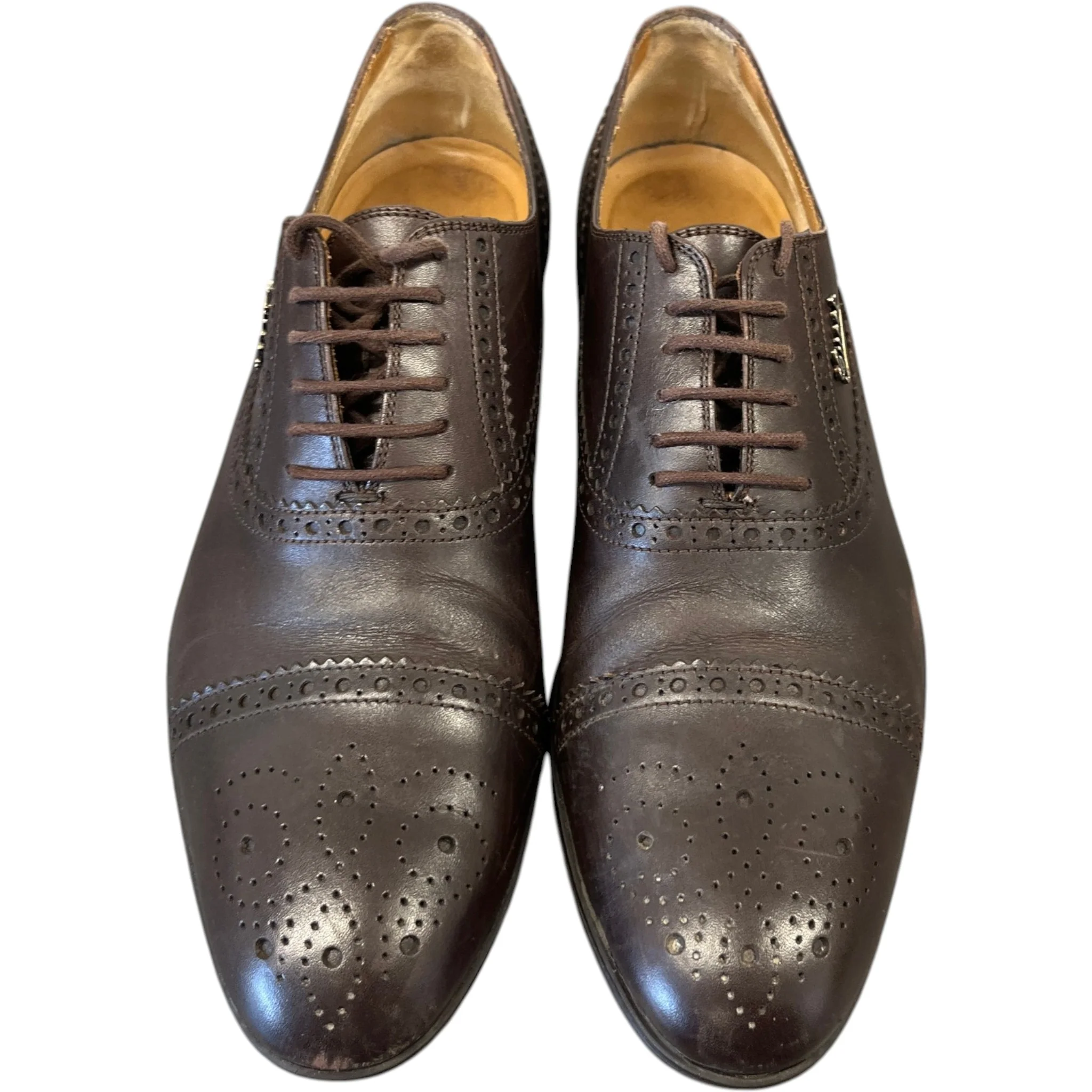 Men's Brogue Oxford Loafers Brown Size EU 40.5 / UK 6.5 - Image 6