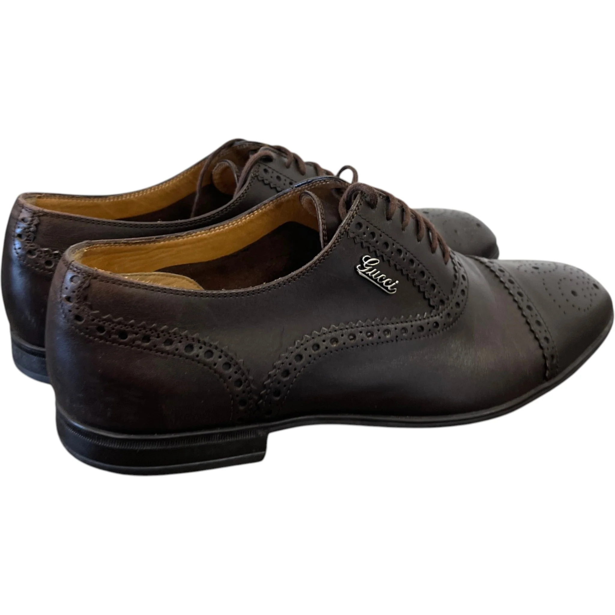 Men's Brogue Oxford Loafers Brown Size EU 40.5 / UK 6.5 - Image 8