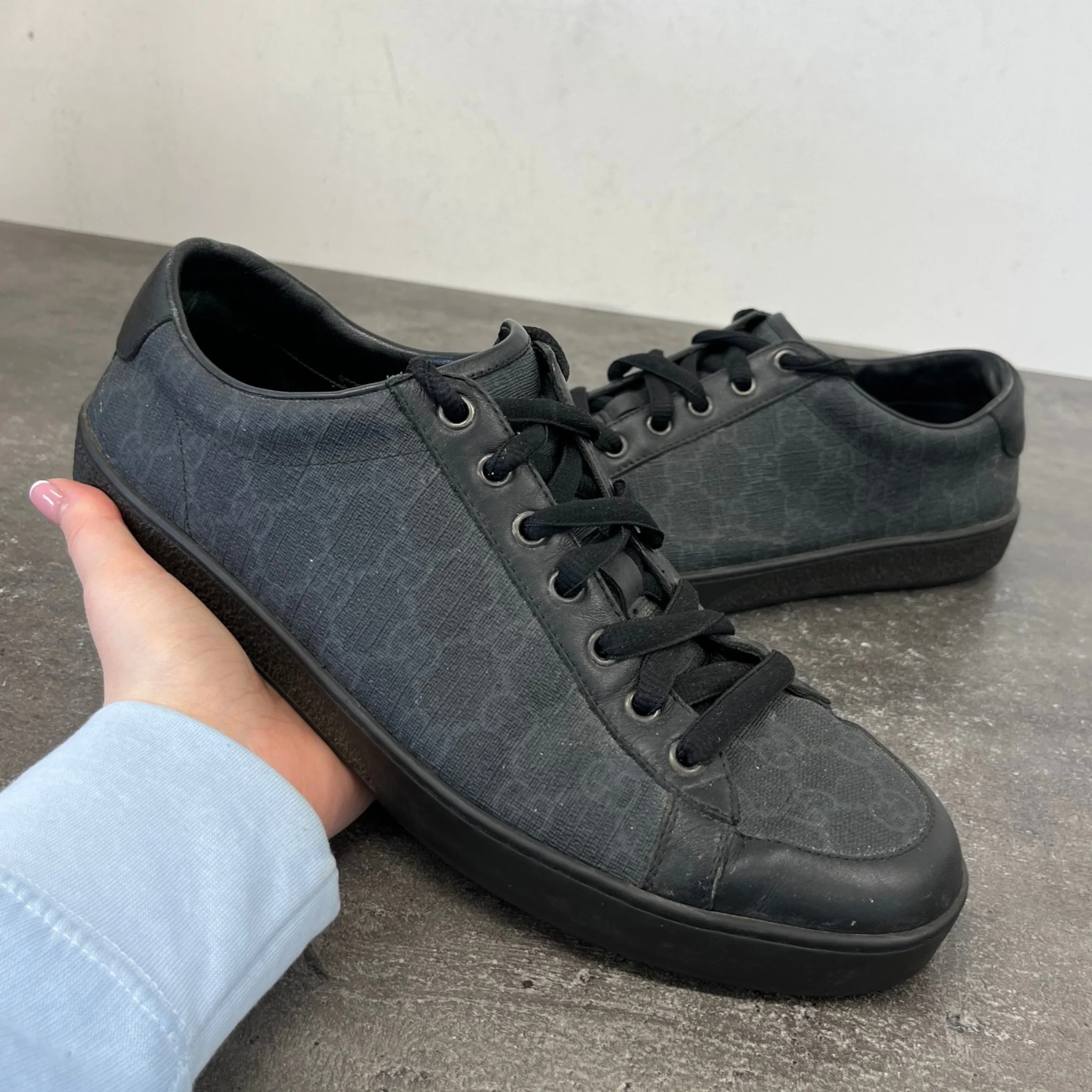 Men's Brooklyn Gg Supreme Low Trainers Black Size EU 43 / UK 9 - Image 12