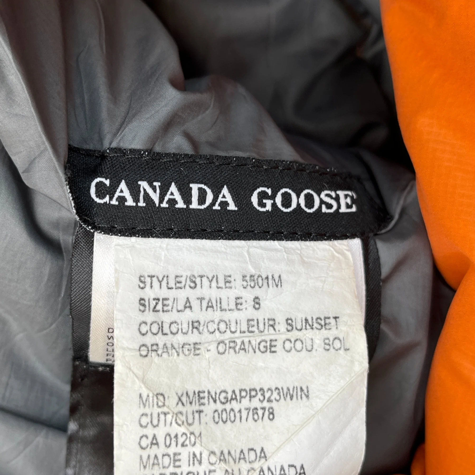 Men's Brookvale Hooded Down Jacket Orange Size S - Image 7