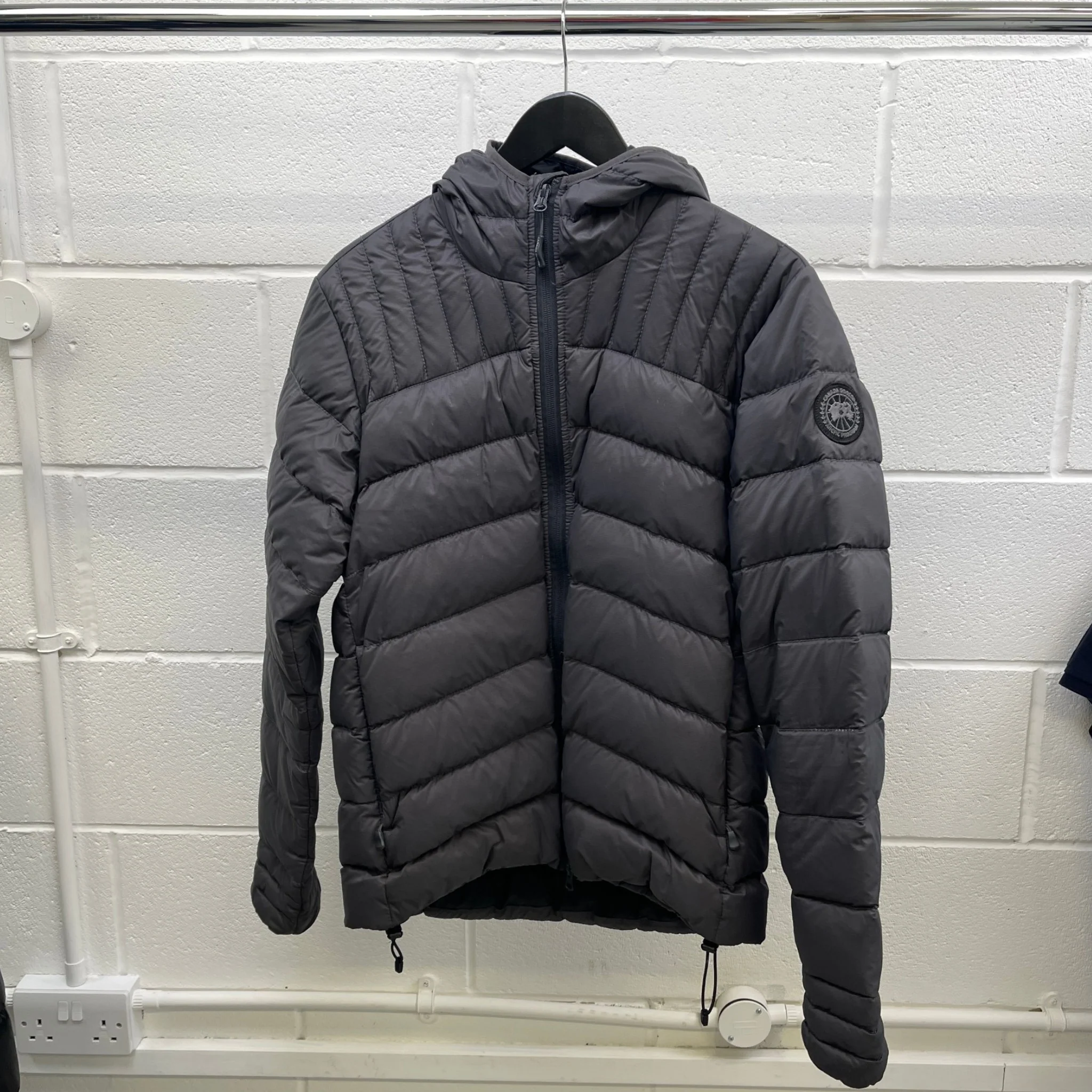 Men's Brookvale Hoody Down Jacket Grey Size M - Image 10