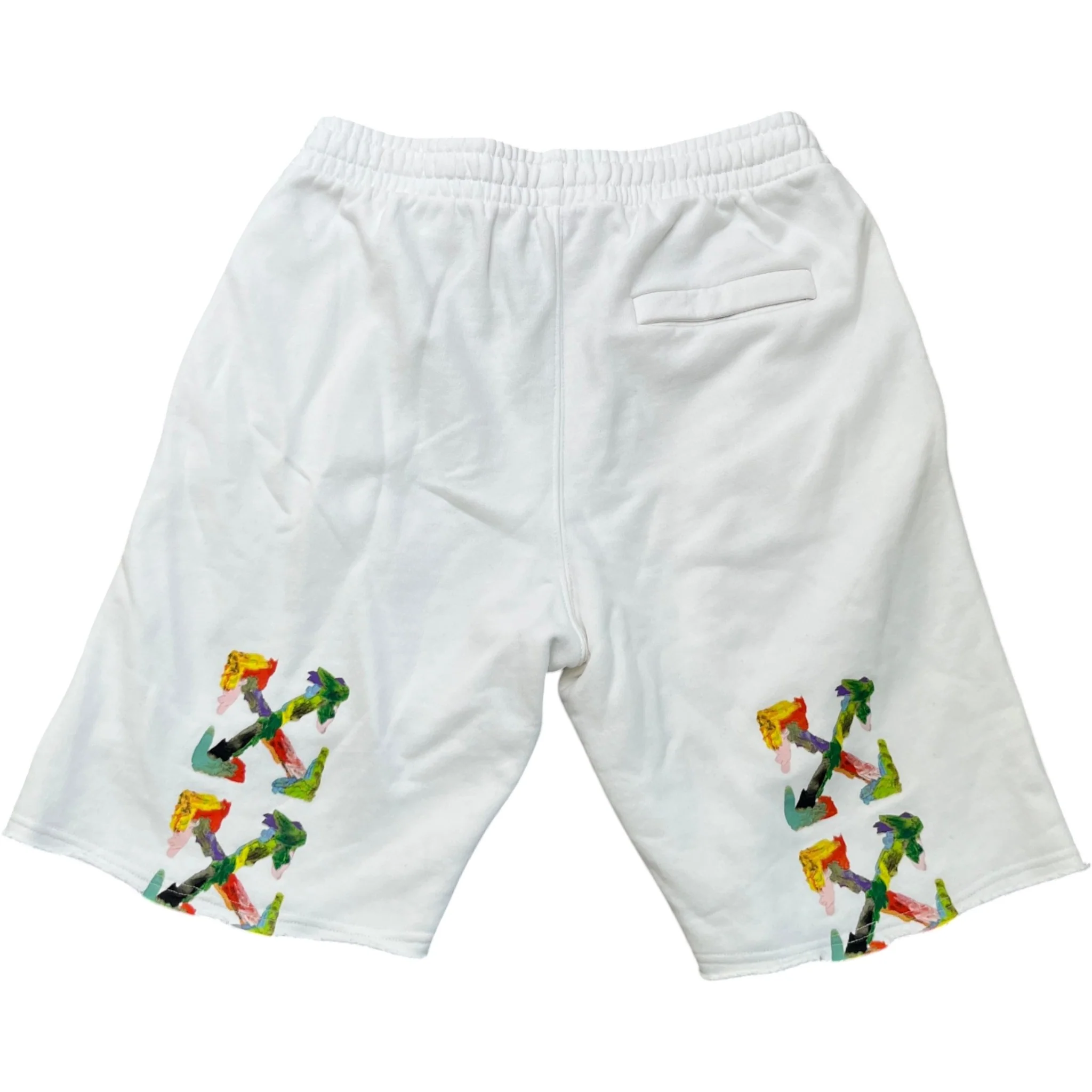 Men's Brush Arrow Shorts White Size S - Image 2