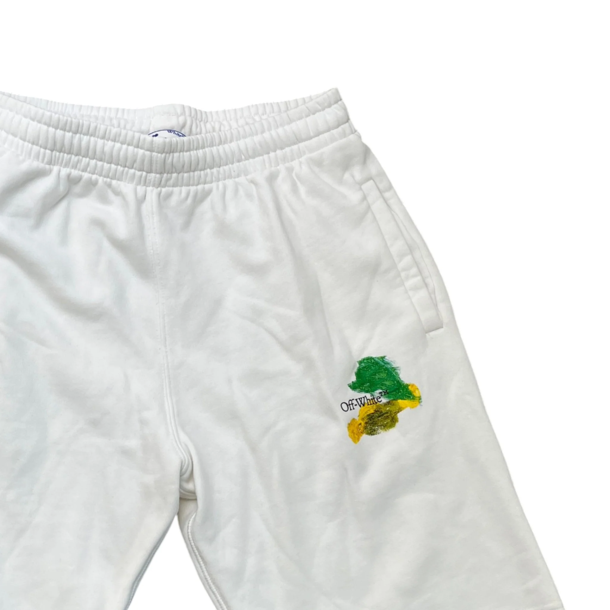 Men's Brush Arrow Shorts White Size S - Image 3