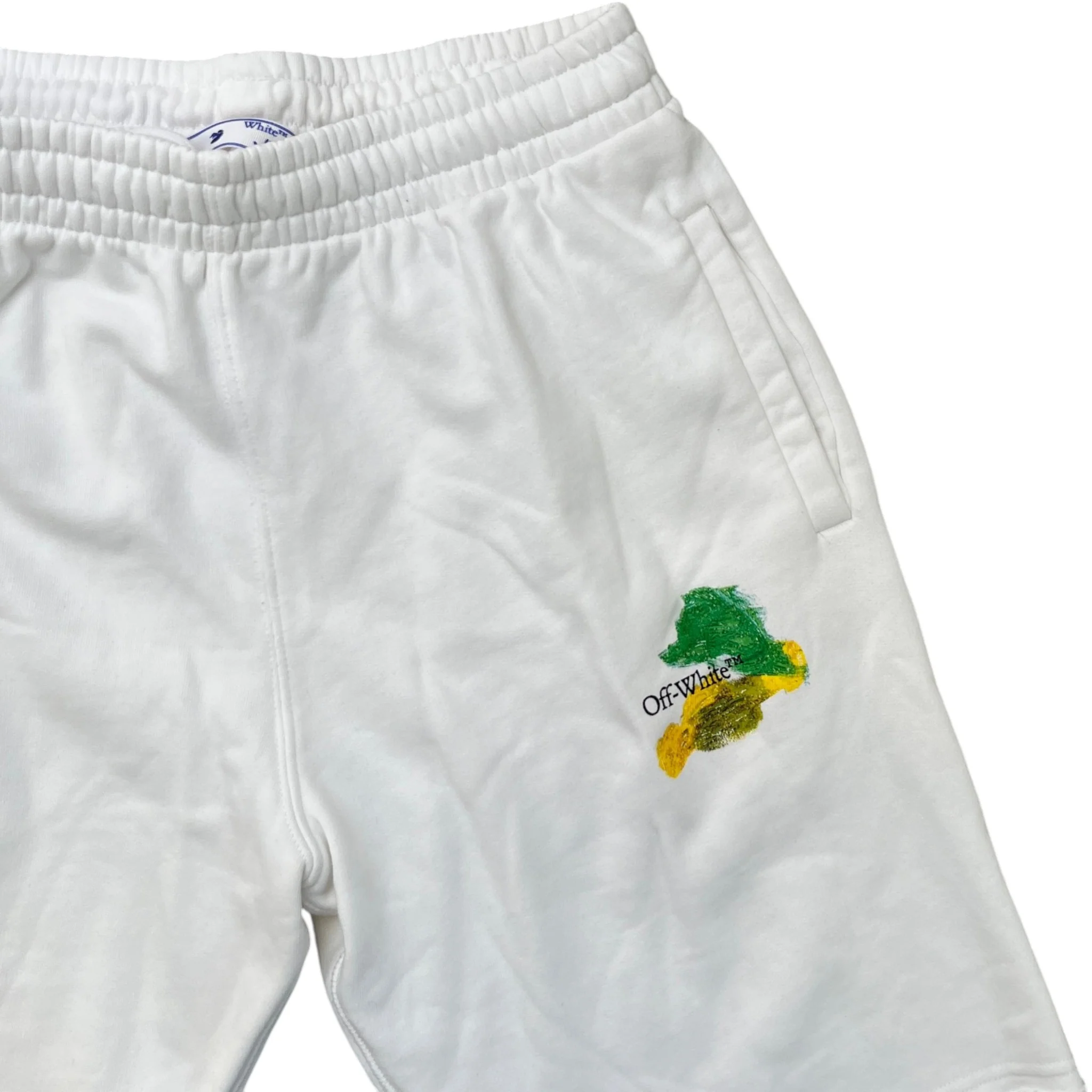 Men's Brush Arrow Shorts White Size S - Image 5