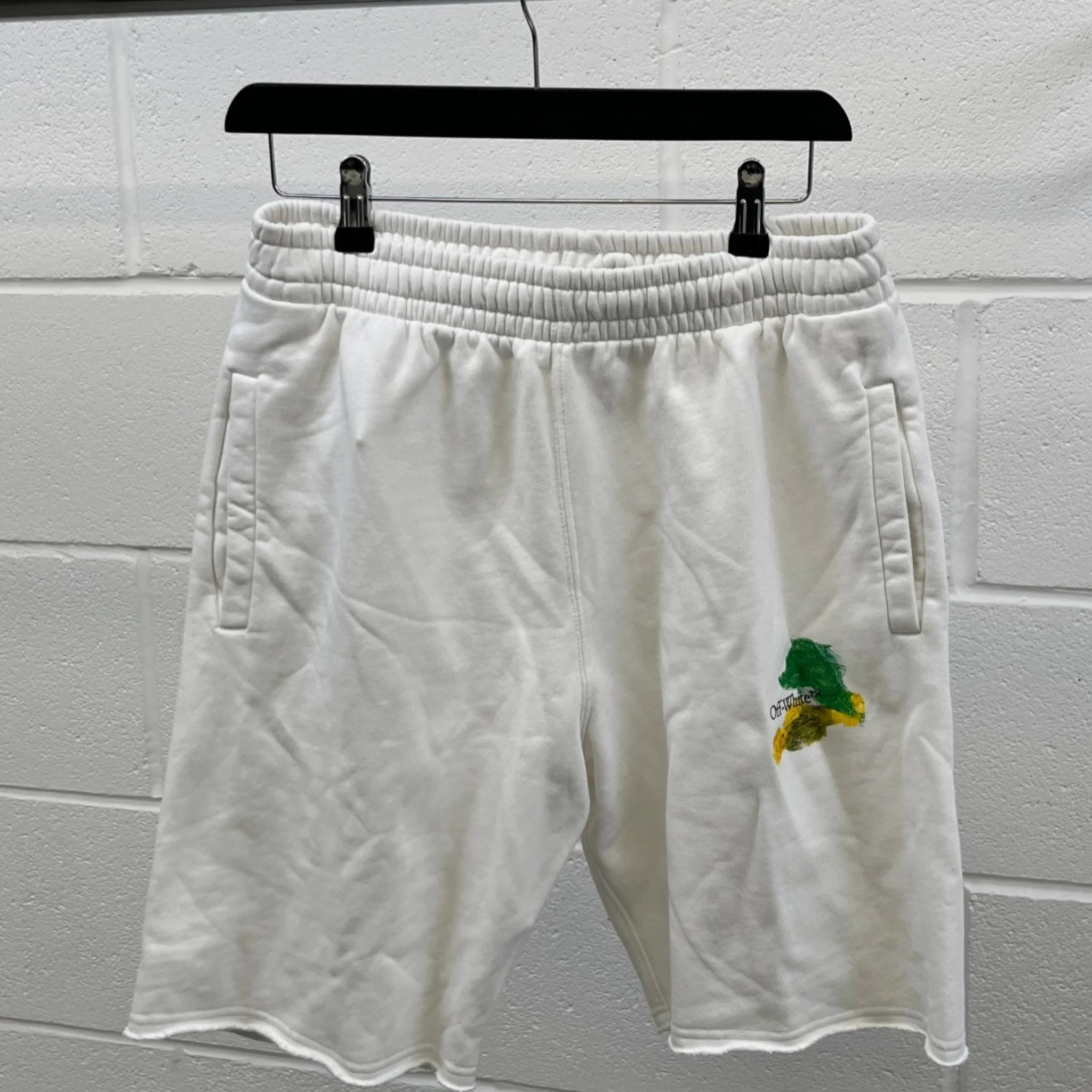 Men's Brush Arrow Shorts White Size S - Image 8