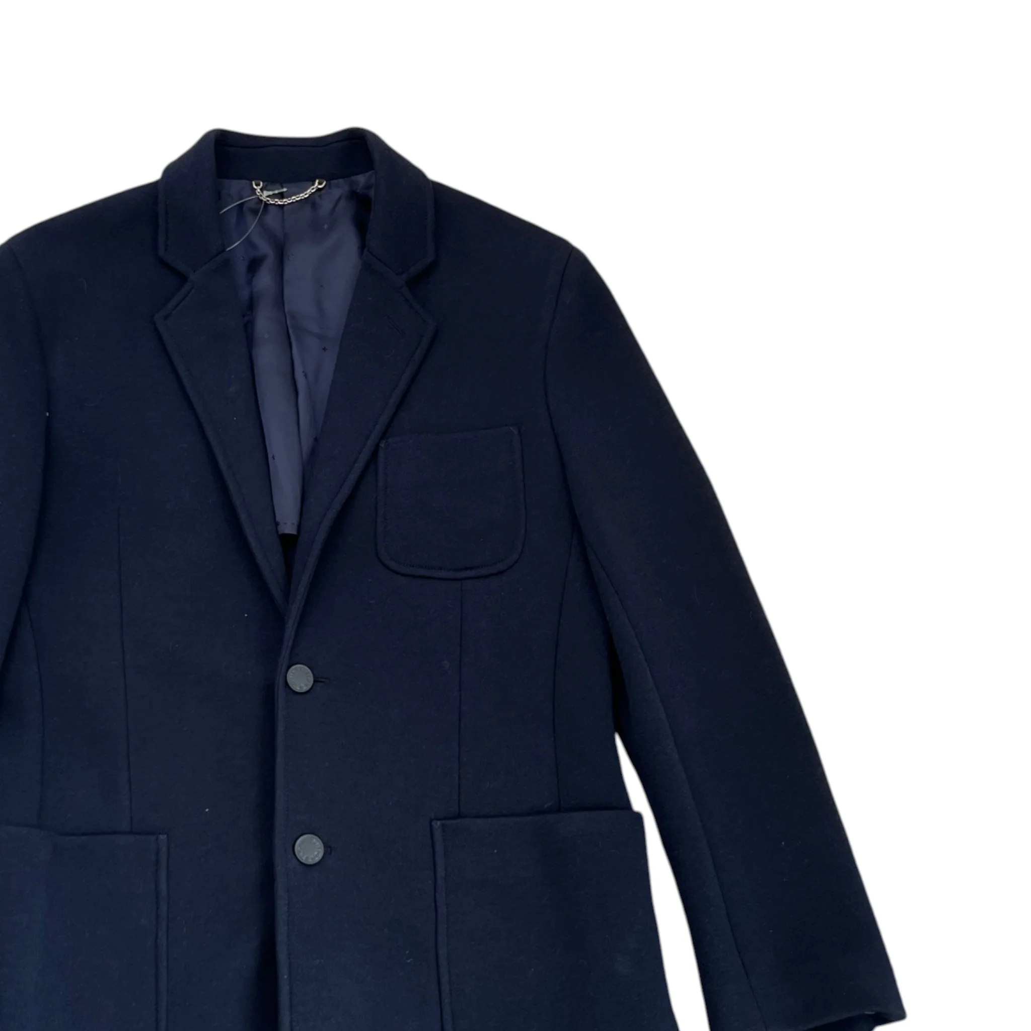 Men's Button Logo Blazer Jacket Navy Size IT 48 / M - Image 3