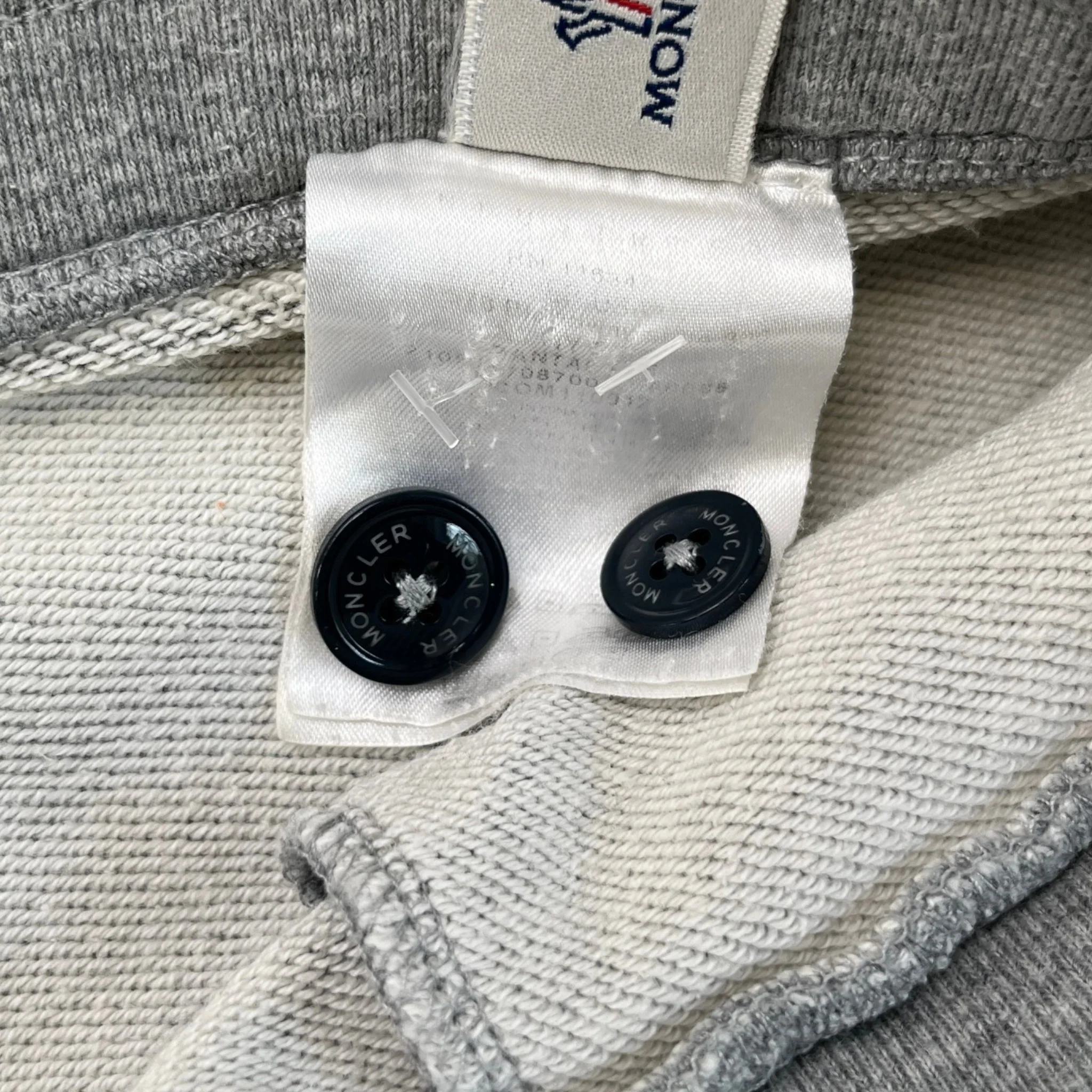 Men's Button Logo Joggers Grey Size M - Image 7