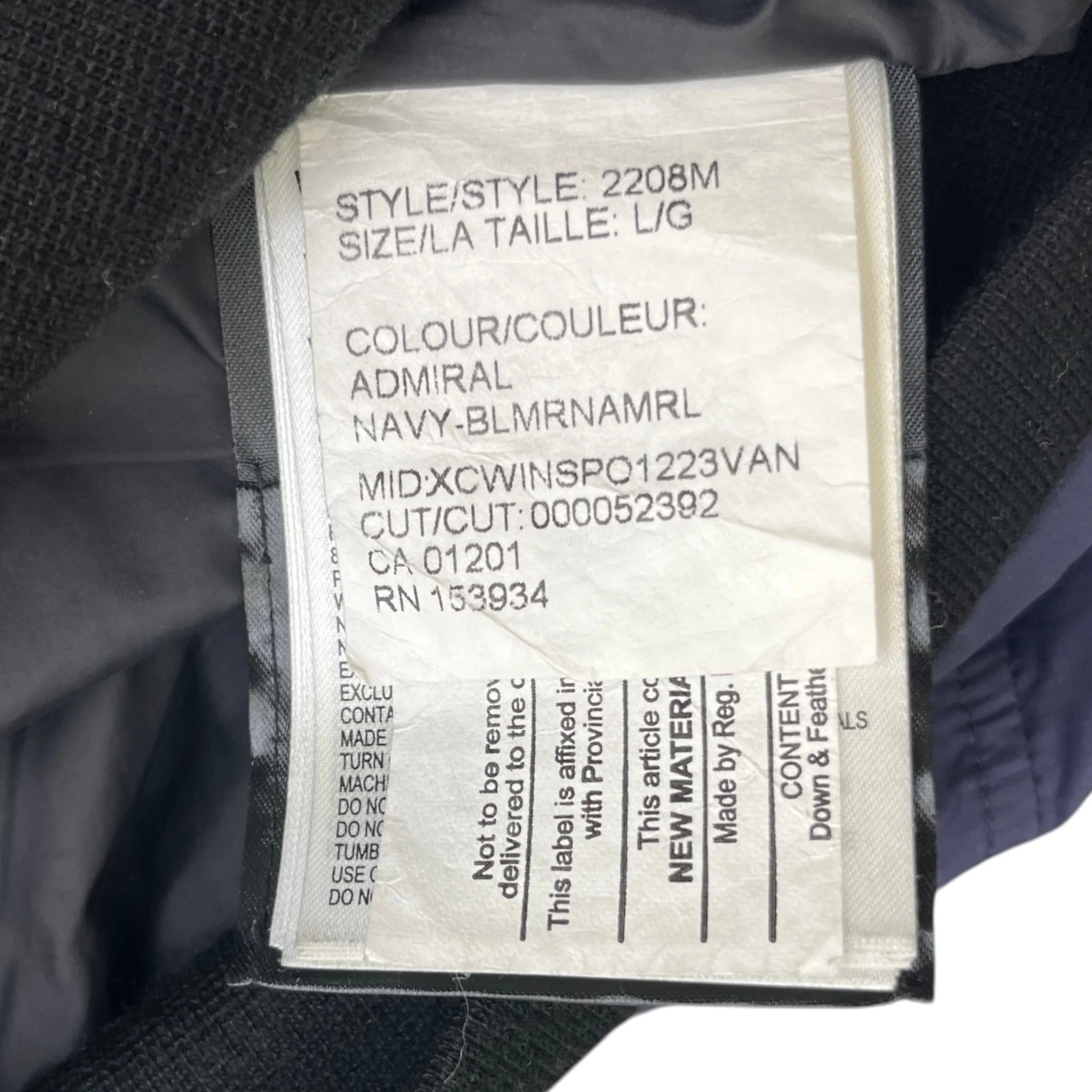 Men's Cabri Hooded Down Jacket Navy Size L - Image 6