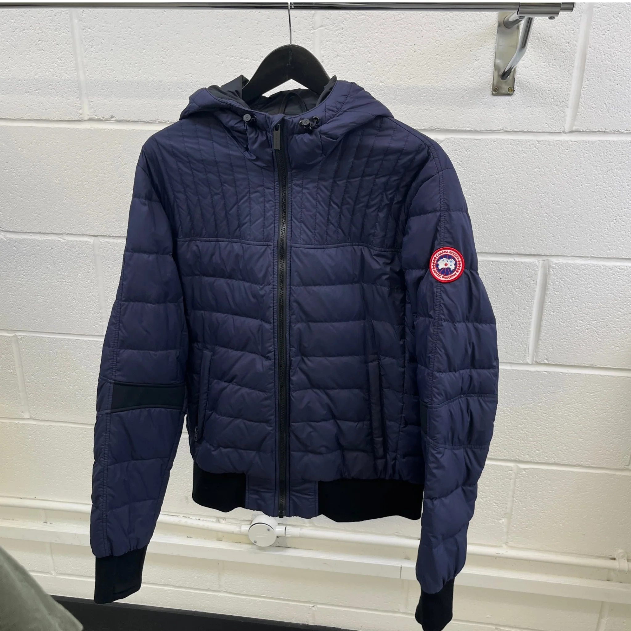 Men's Cabri Hooded Down Jacket Navy Size L - Image 8