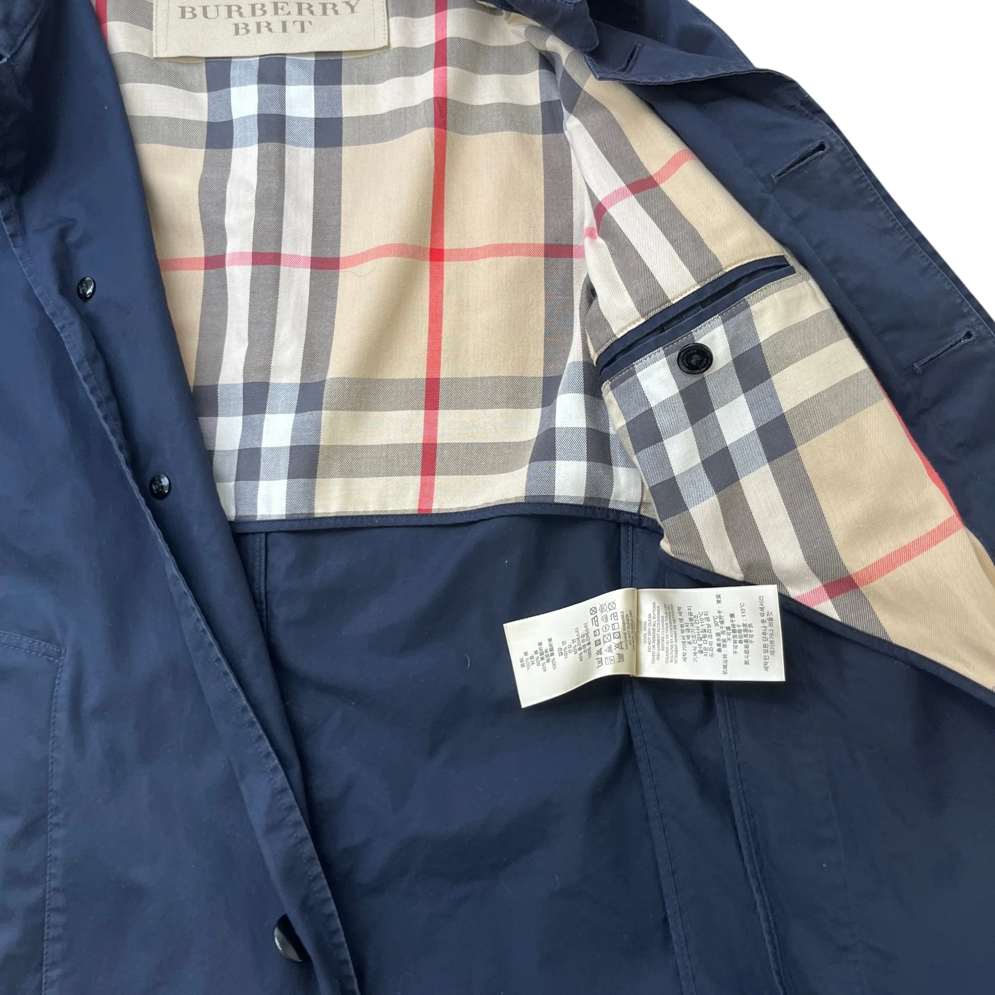 Men's Camden Heritage Trench Jacket Navy Size XS - Image 26