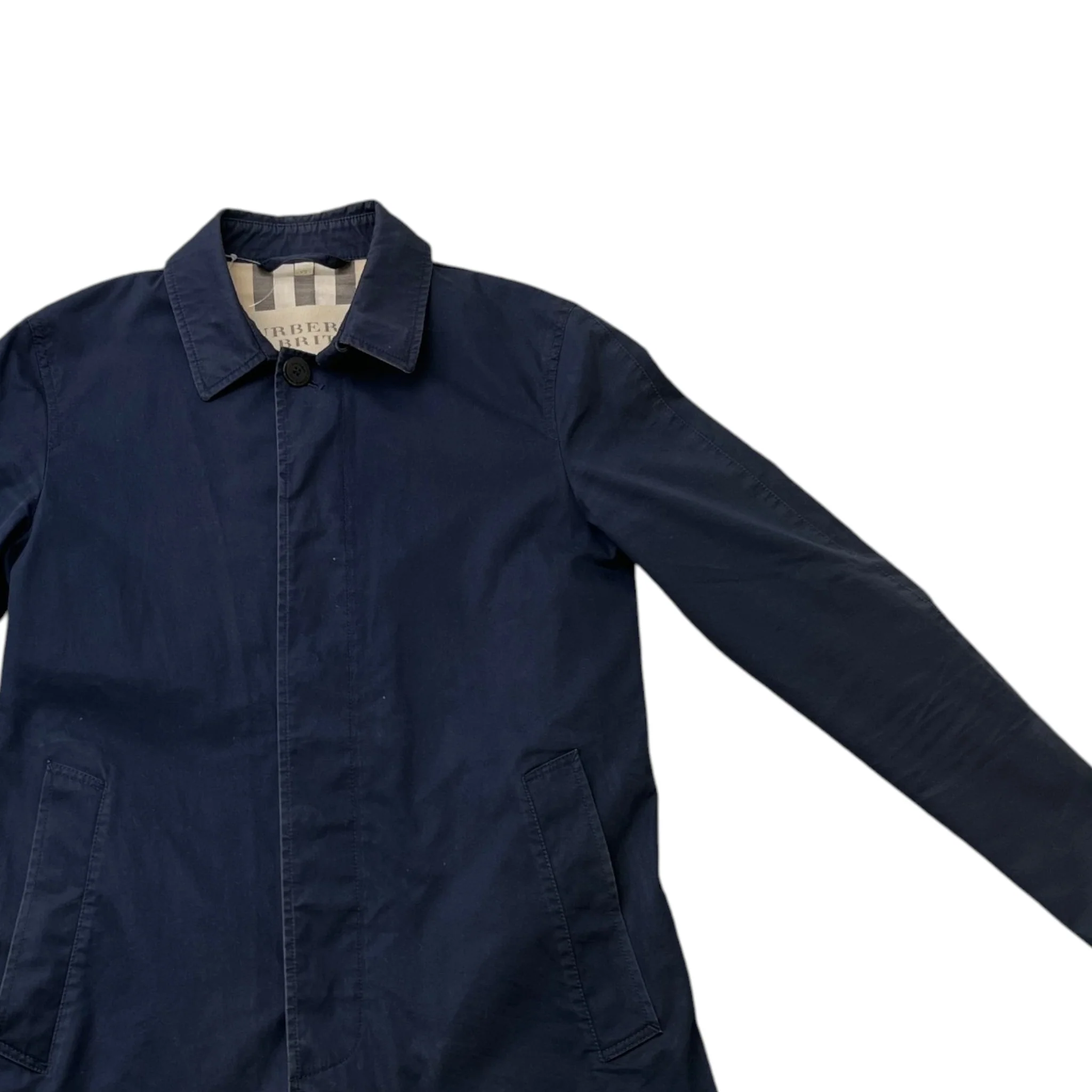 Men's Camden Heritage Trench Jacket Navy Size XS - Image 3