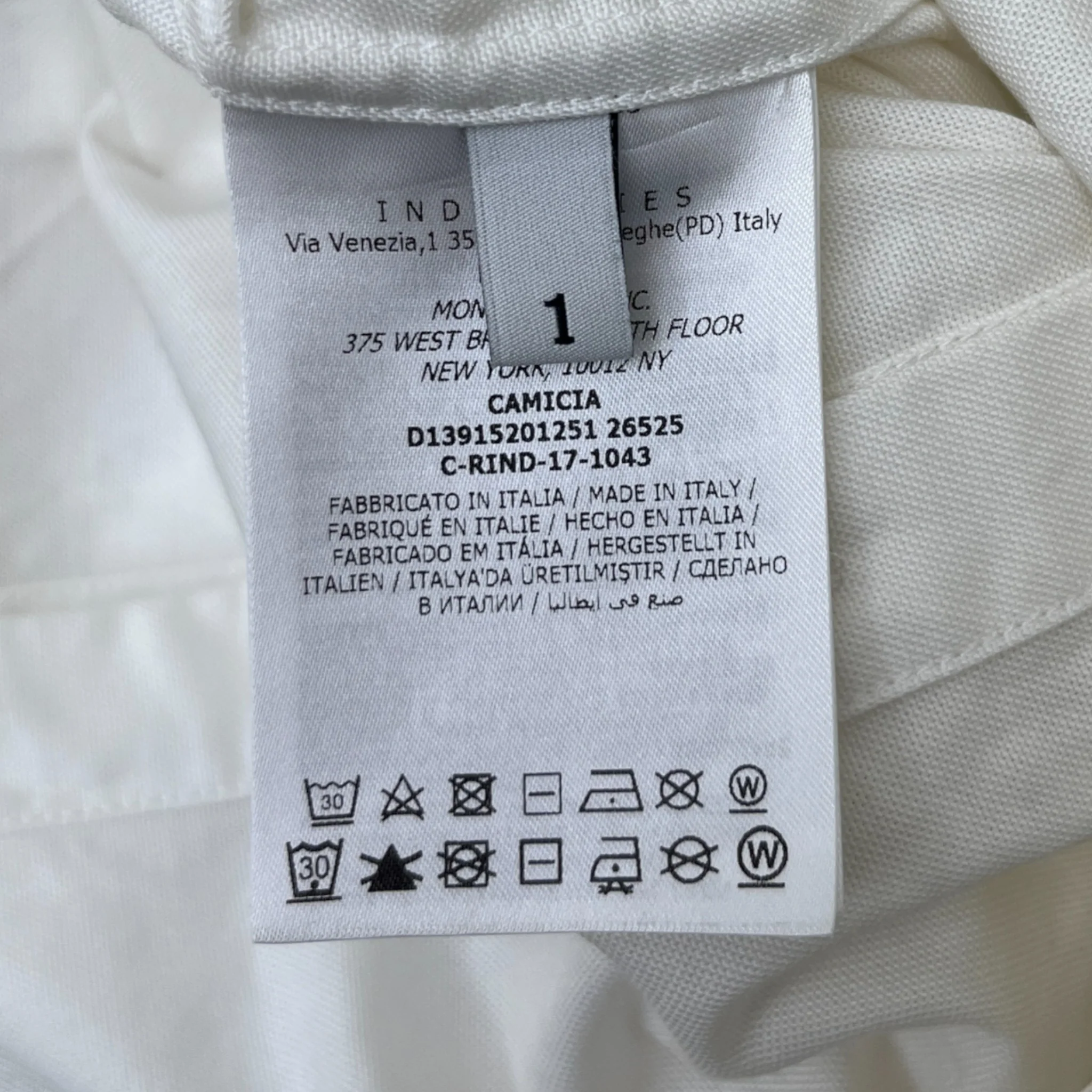 Men's Camicia Long Sleeve Shirt White Size S - Image 6