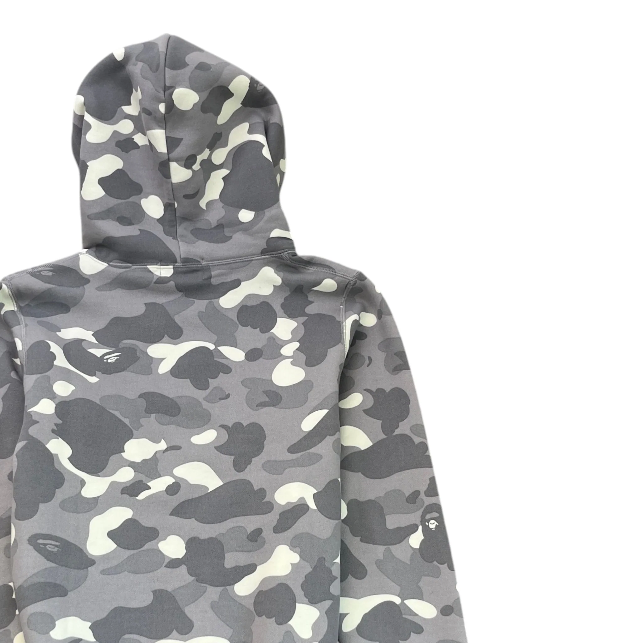Men's Camo Ape Hoodie Grey Size S - Image 4