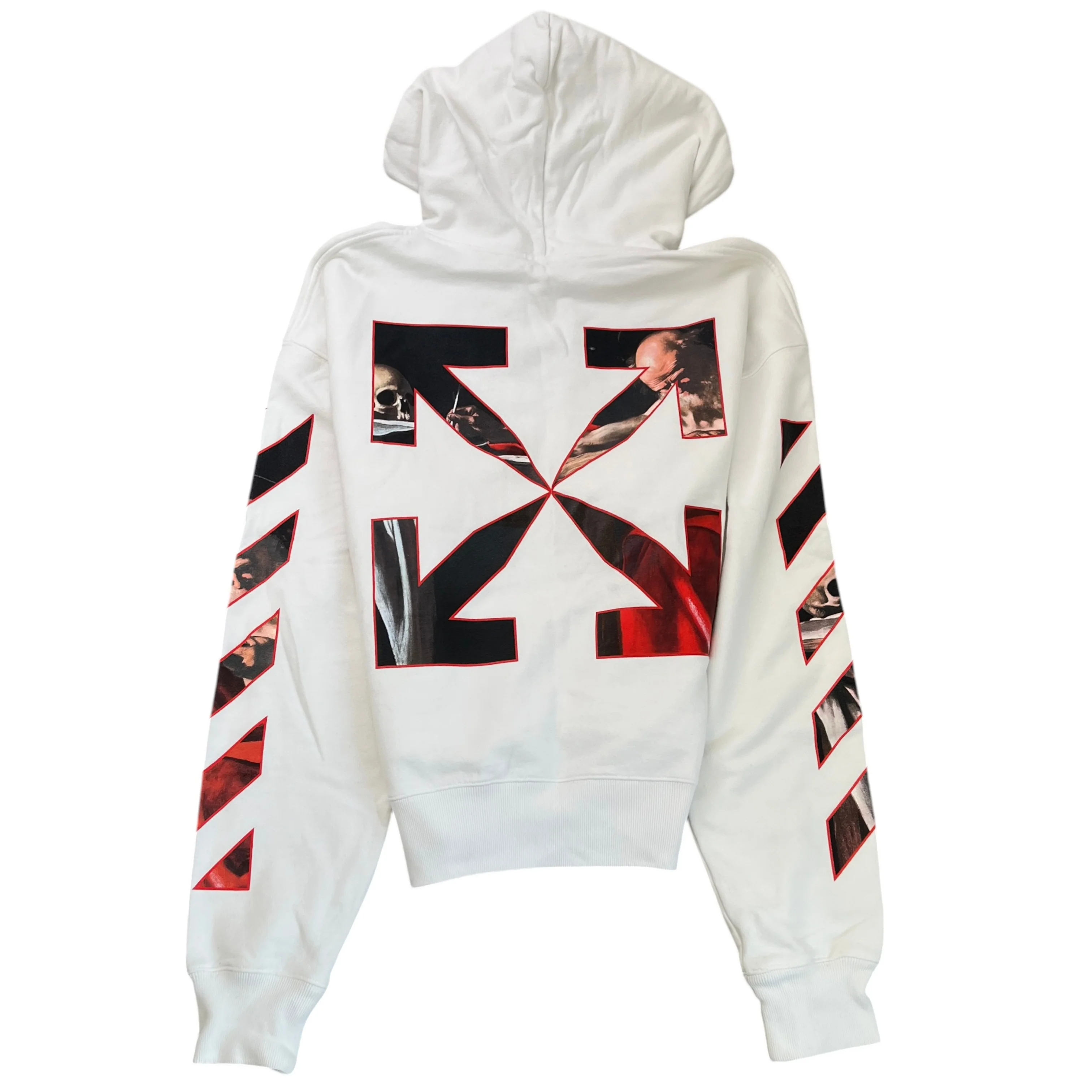 Men's Caravaggio Print Hoodie White Size S - Image 2