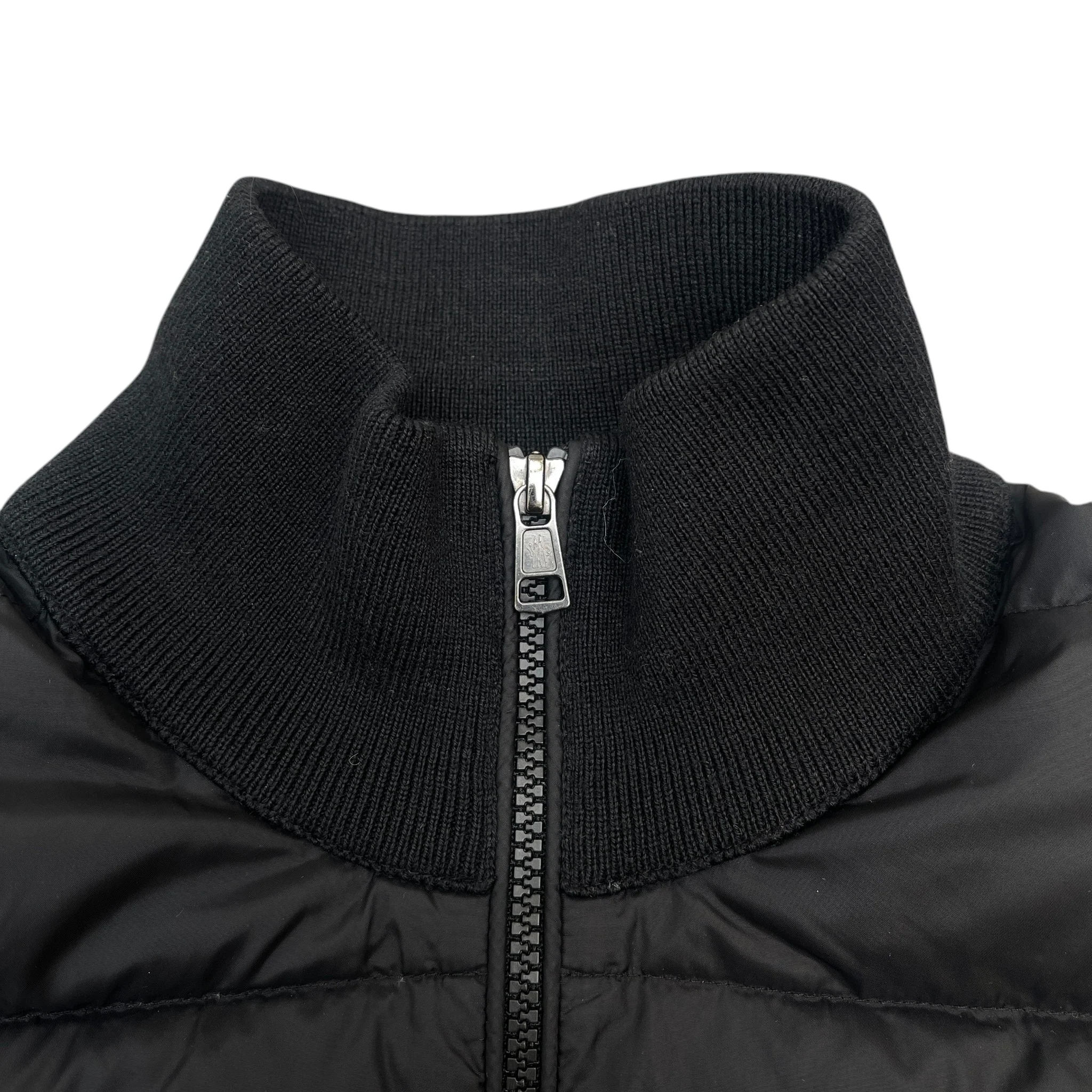 Men's Cardigan Tricot Down Jacket Black Size XXL - Image 7