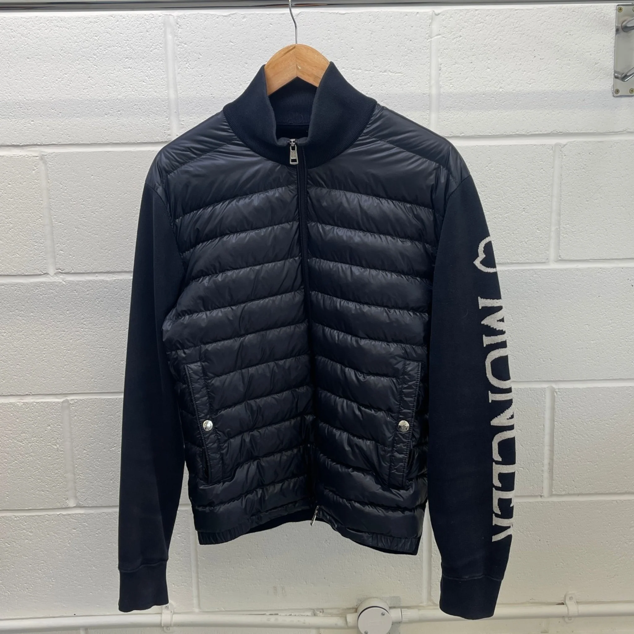 Men's Cardigan Tricot Jacket Navy Size L - Image 11