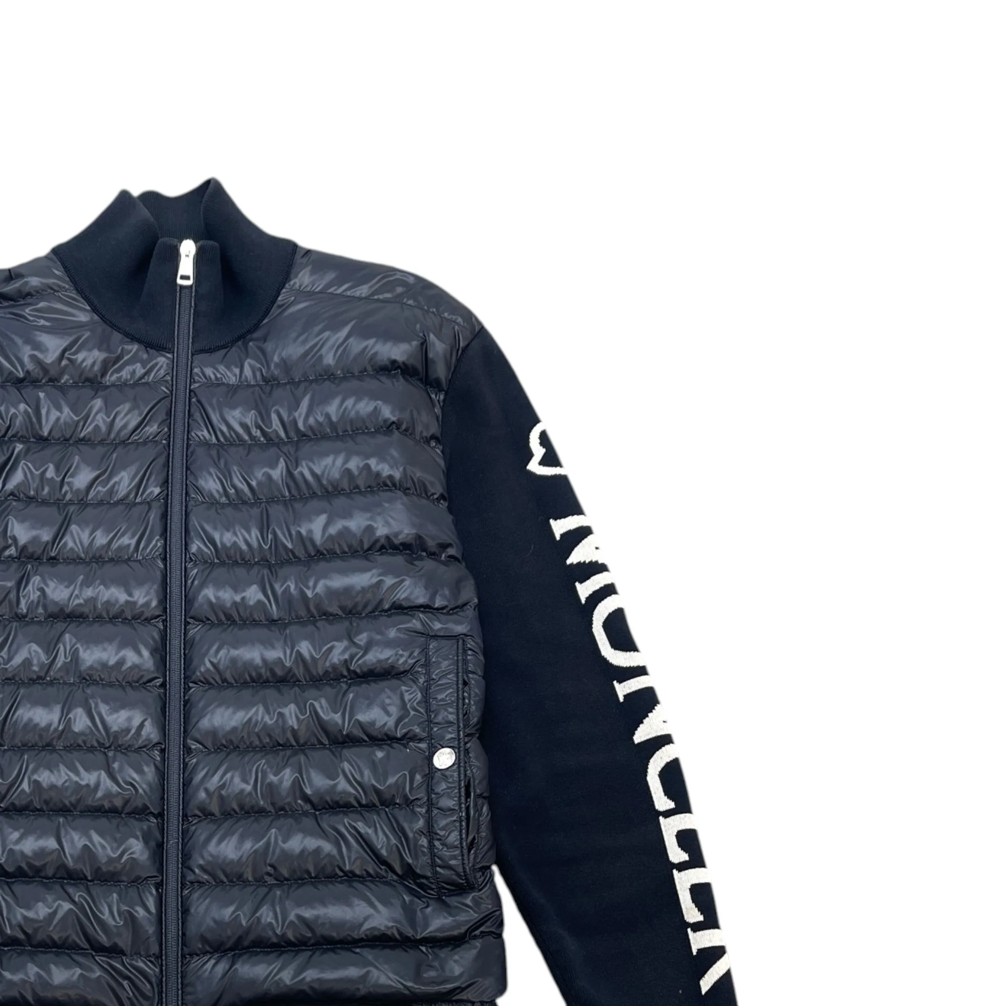 Men's Cardigan Tricot Jacket Navy Size L - Image 3