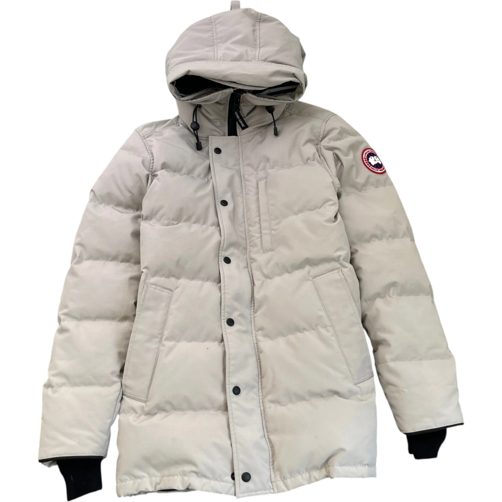 Men's Carson Fur Limestone Down Jacket Beige Size M