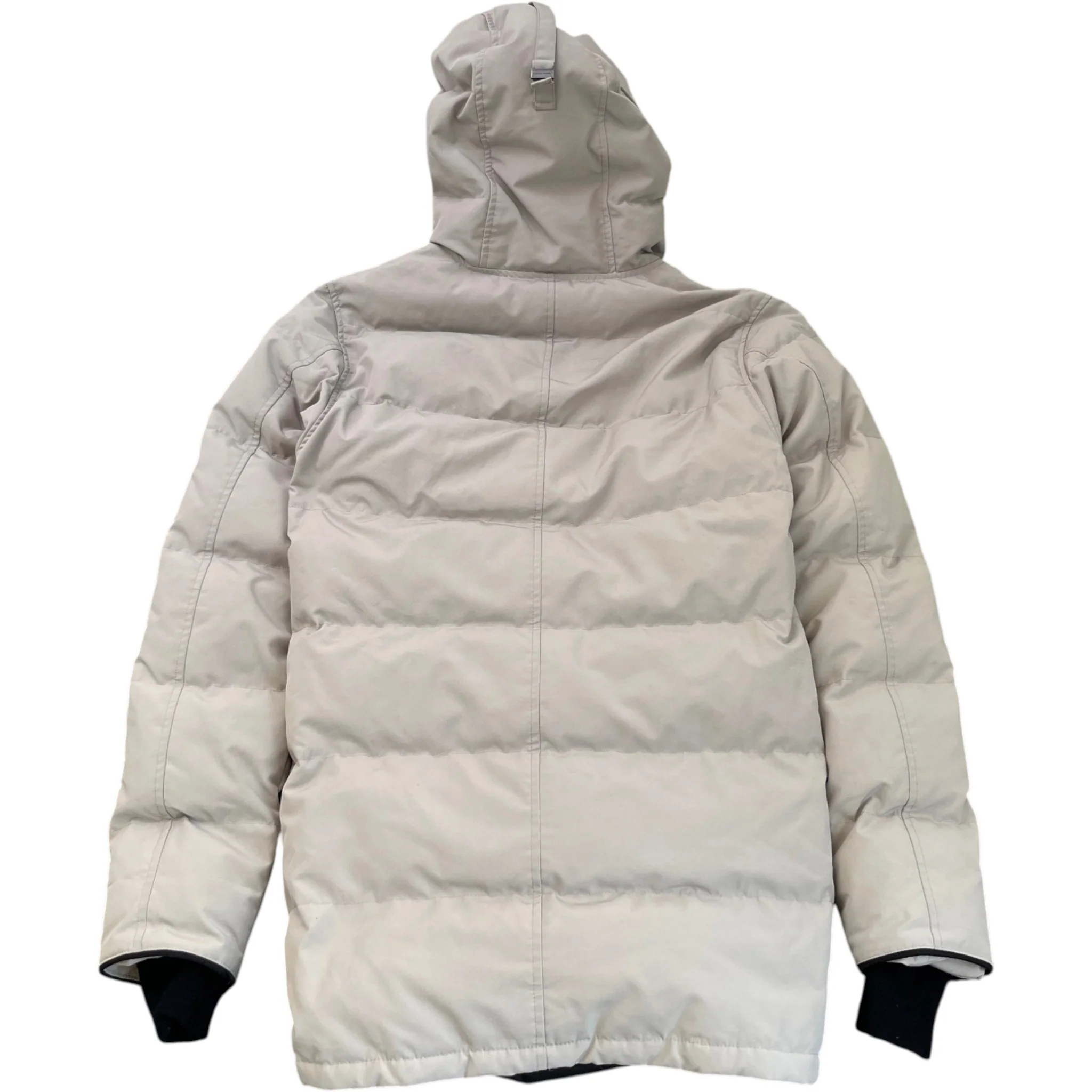 Men's Carson Fur Limestone Down Jacket Beige Size M - Image 2