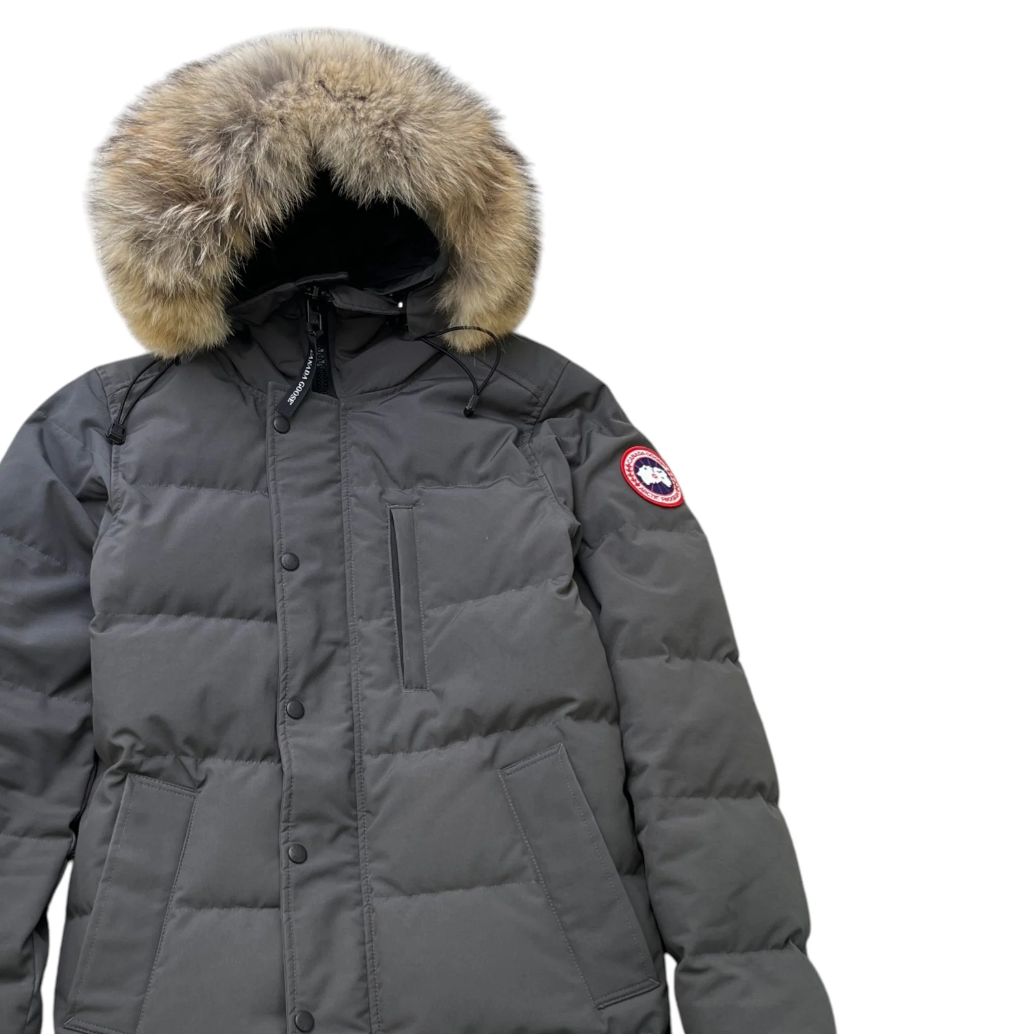 Men's Carson Parka Down Jacket Grey Size S - Image 3