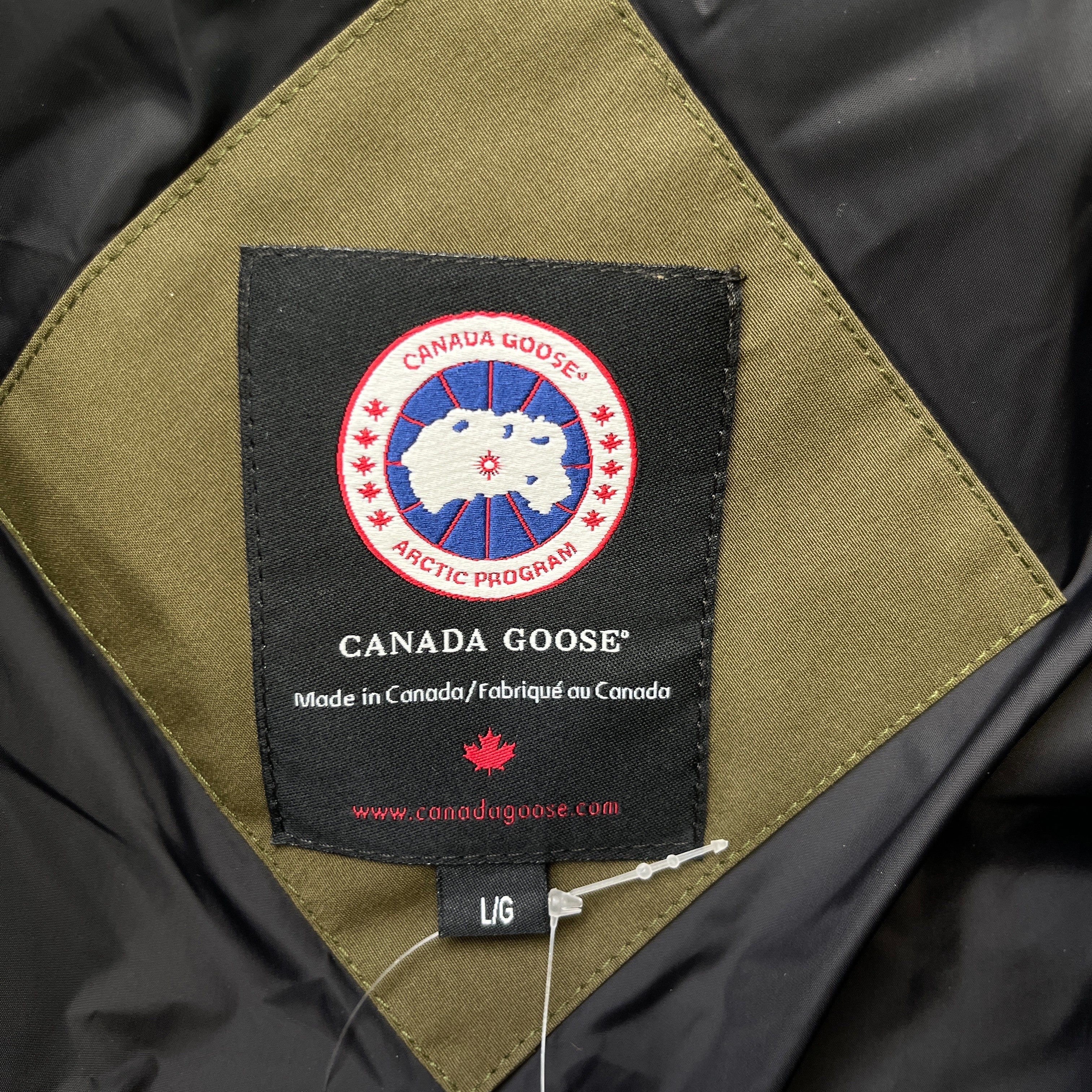 Men's Carson Parka Down Jacket Khaki Size L - Image 7