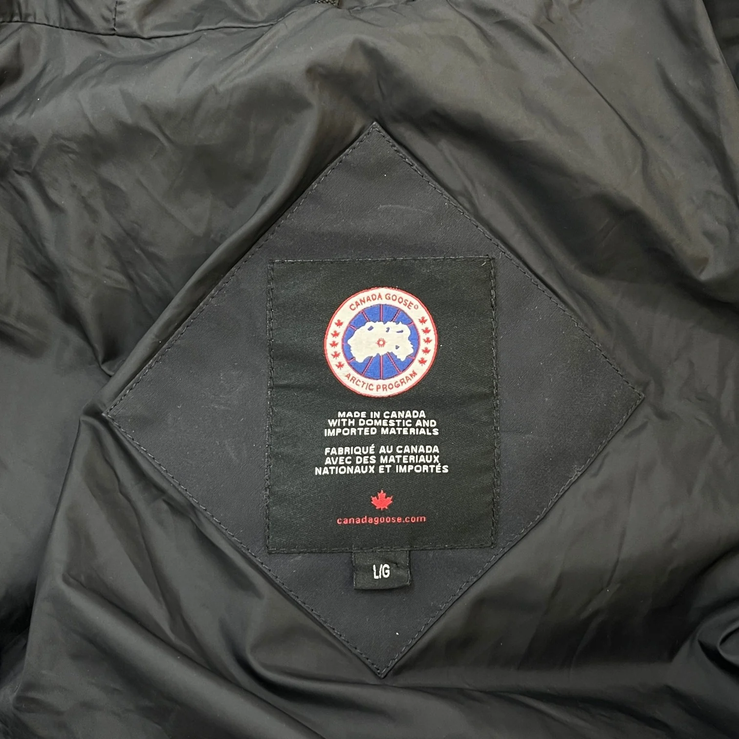 Men's Carson Parka Down Jacket Navy Size L - Image 5