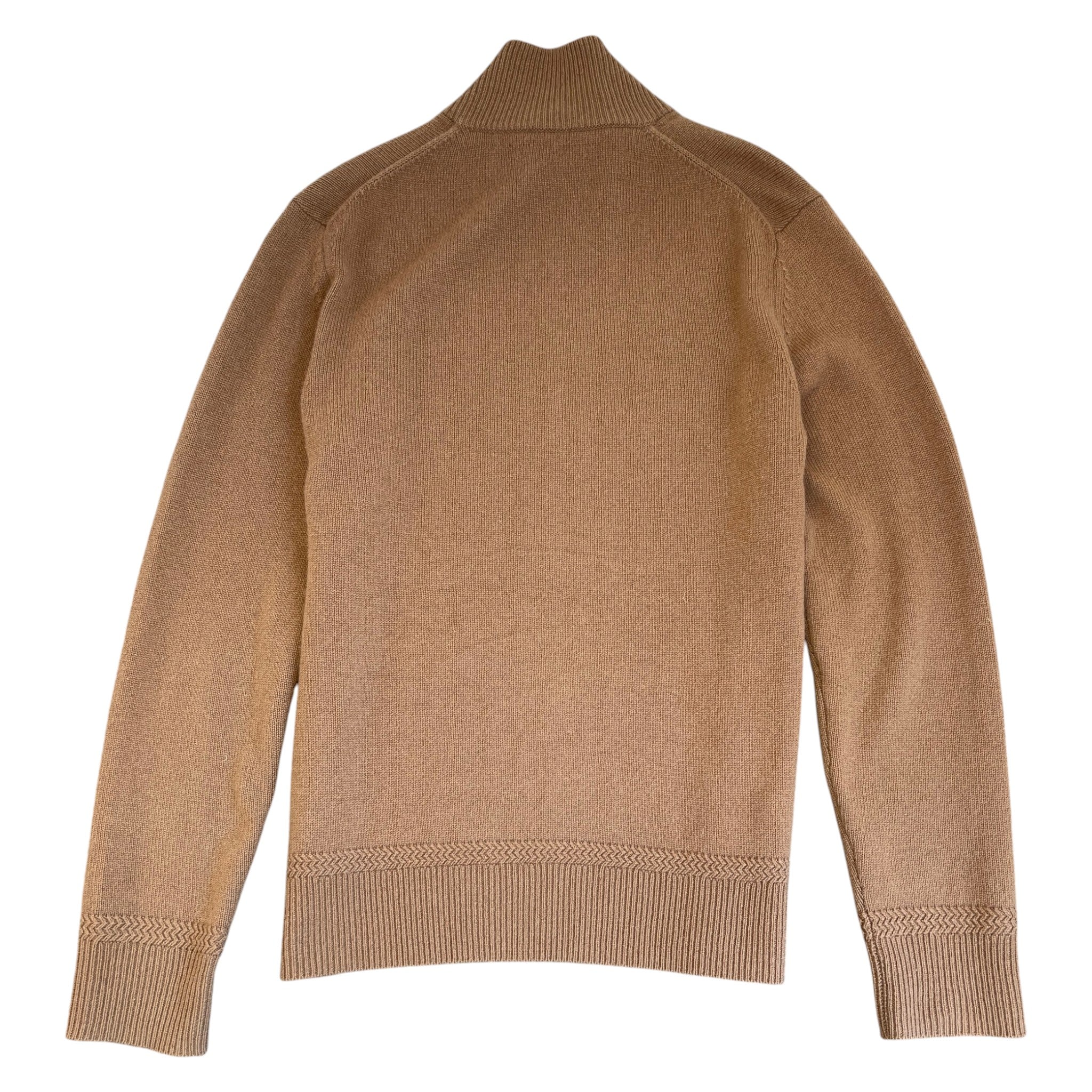 Men's Cashmere Embroidered Logo Sweatshirt Beige Size M - Image 2