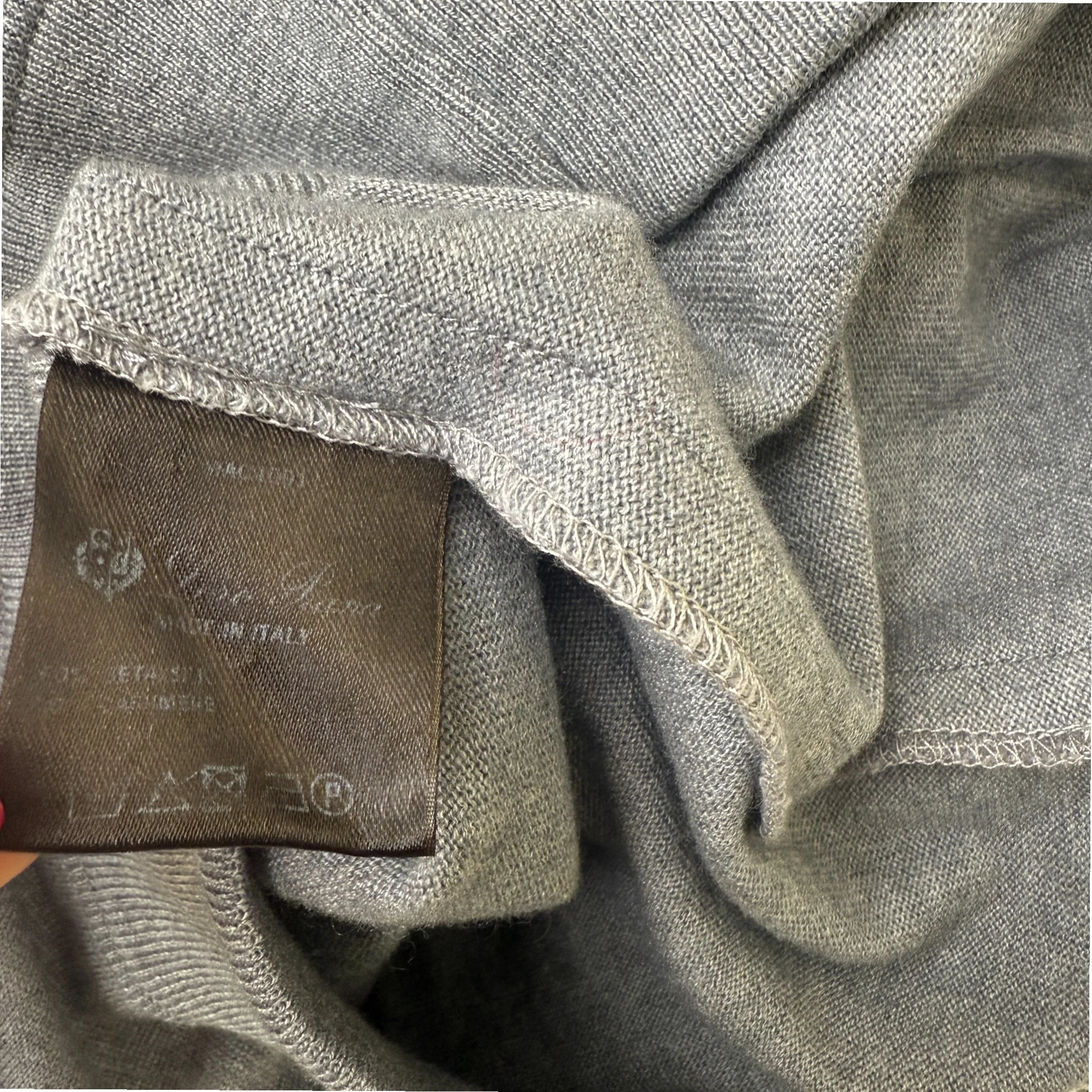 Men's Cashmere Full Tracksuit Grey Size XXL - Image 11