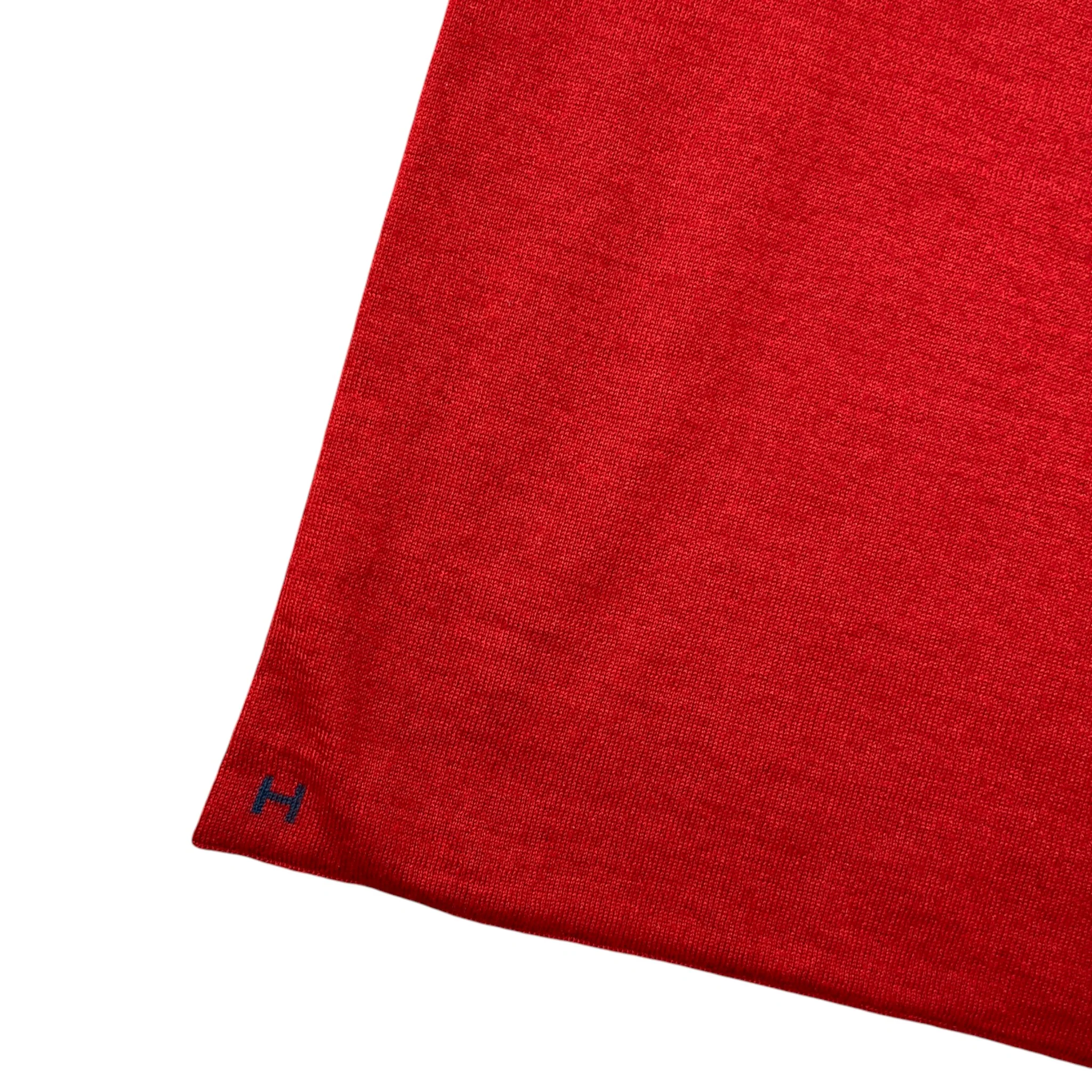 Men's Cashmere H Scarf Red - Image 6