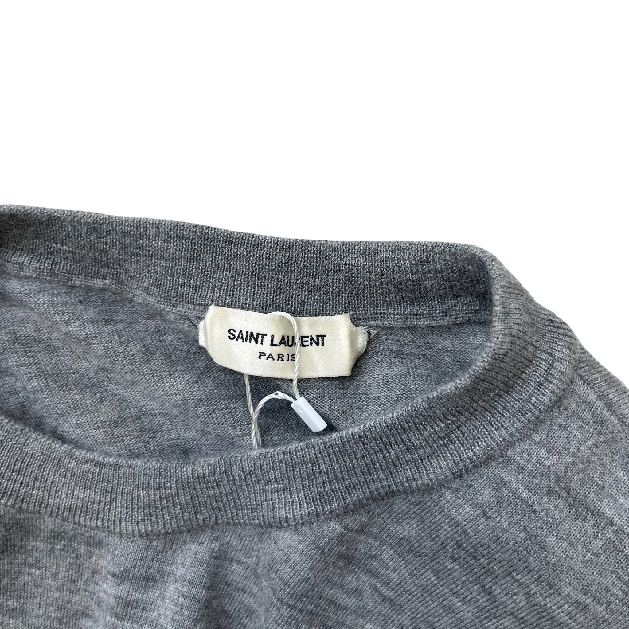 Men's Cashmere University Jumper Grey Size M - Image 6