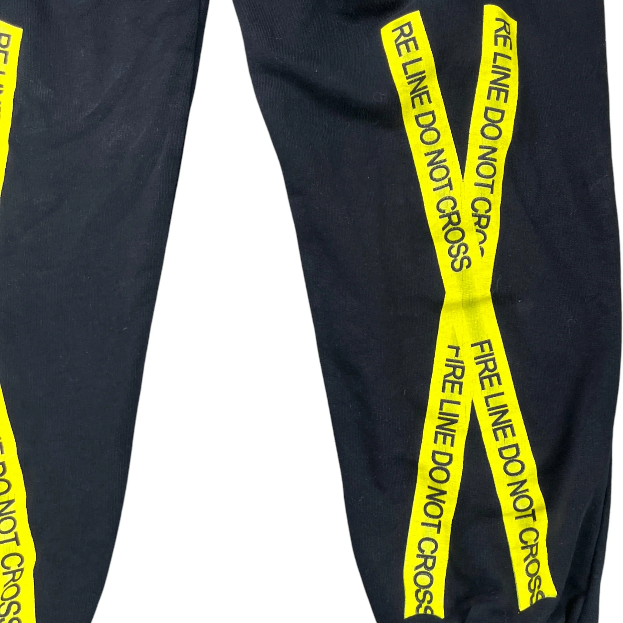 Men's Caution Tape Logo Joggers Black Size S - Image 6