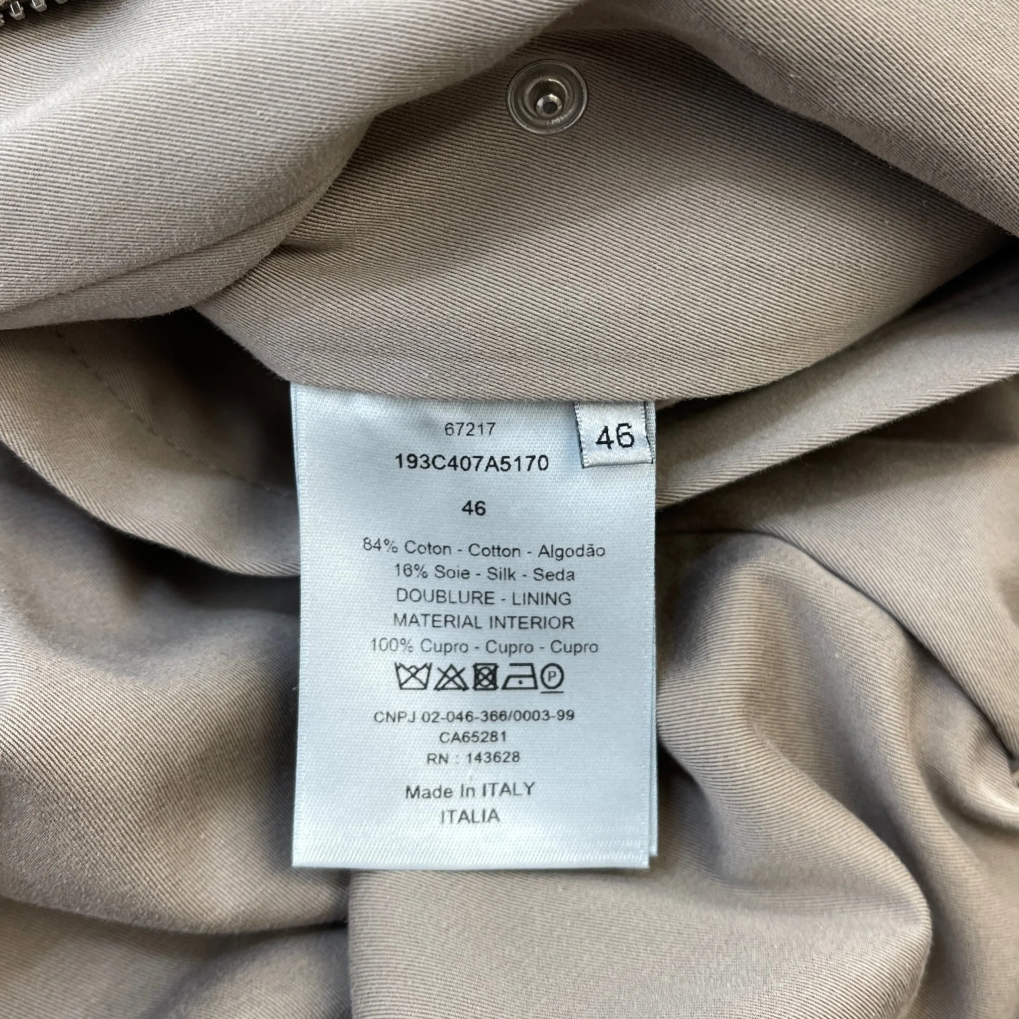 Men's Cd Bomber Jacket Brown Size S - Image 8