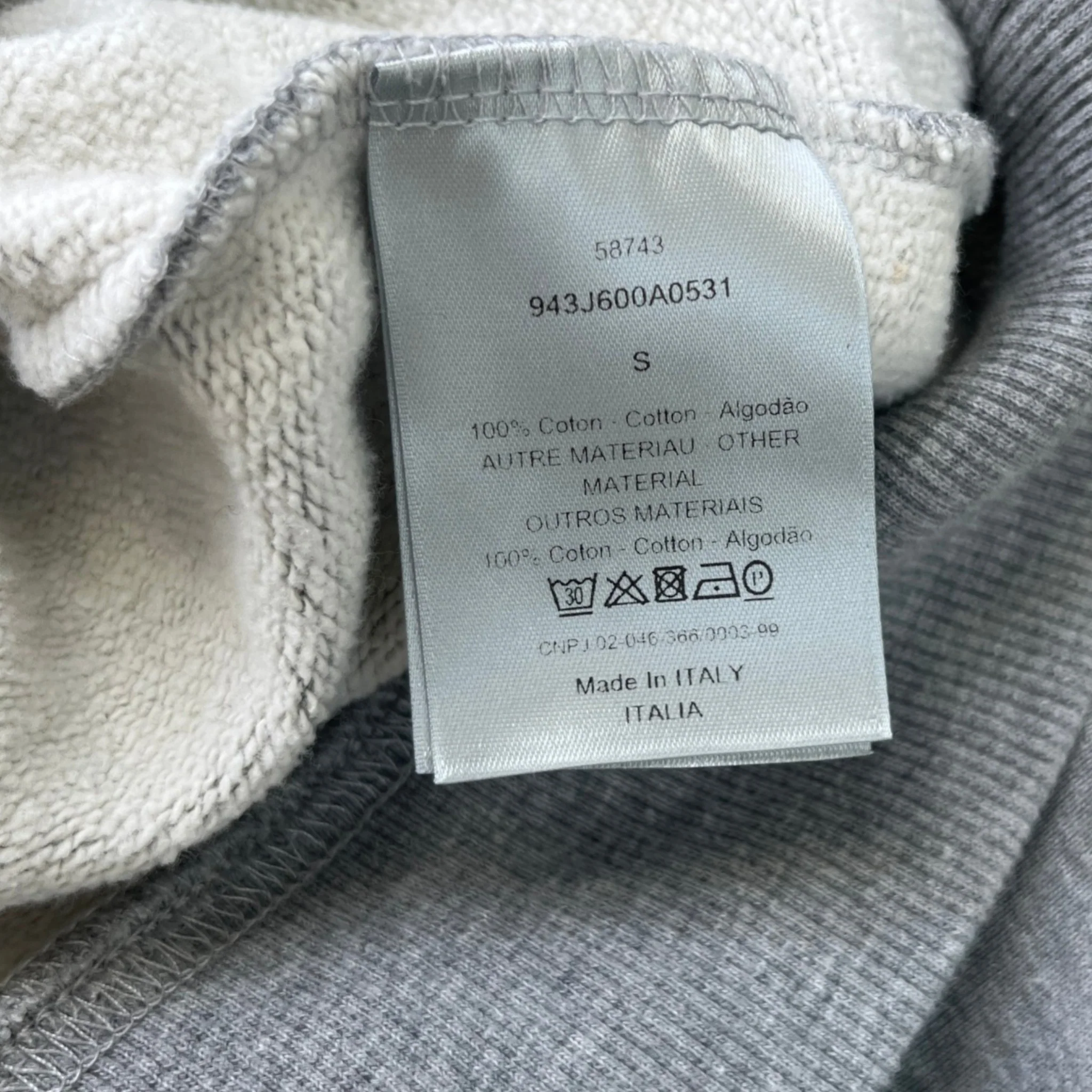 Men's Cd Icon Hoodie Grey Size S - Image 8