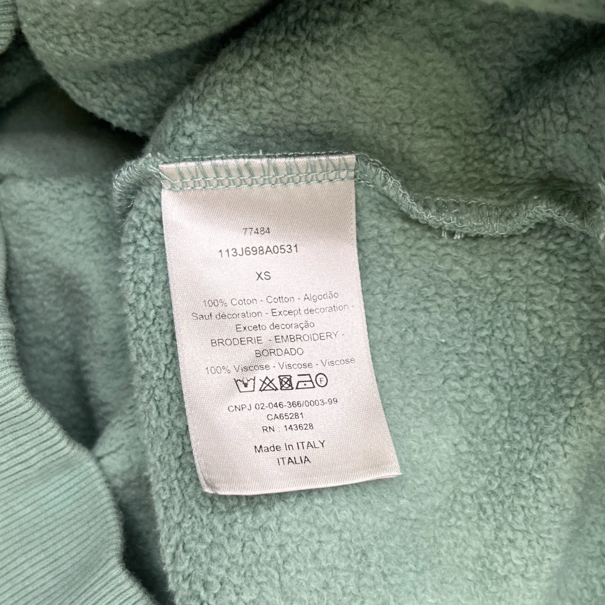 Men's Cd Icon Logo Hoodie Green Size XS - Image 9