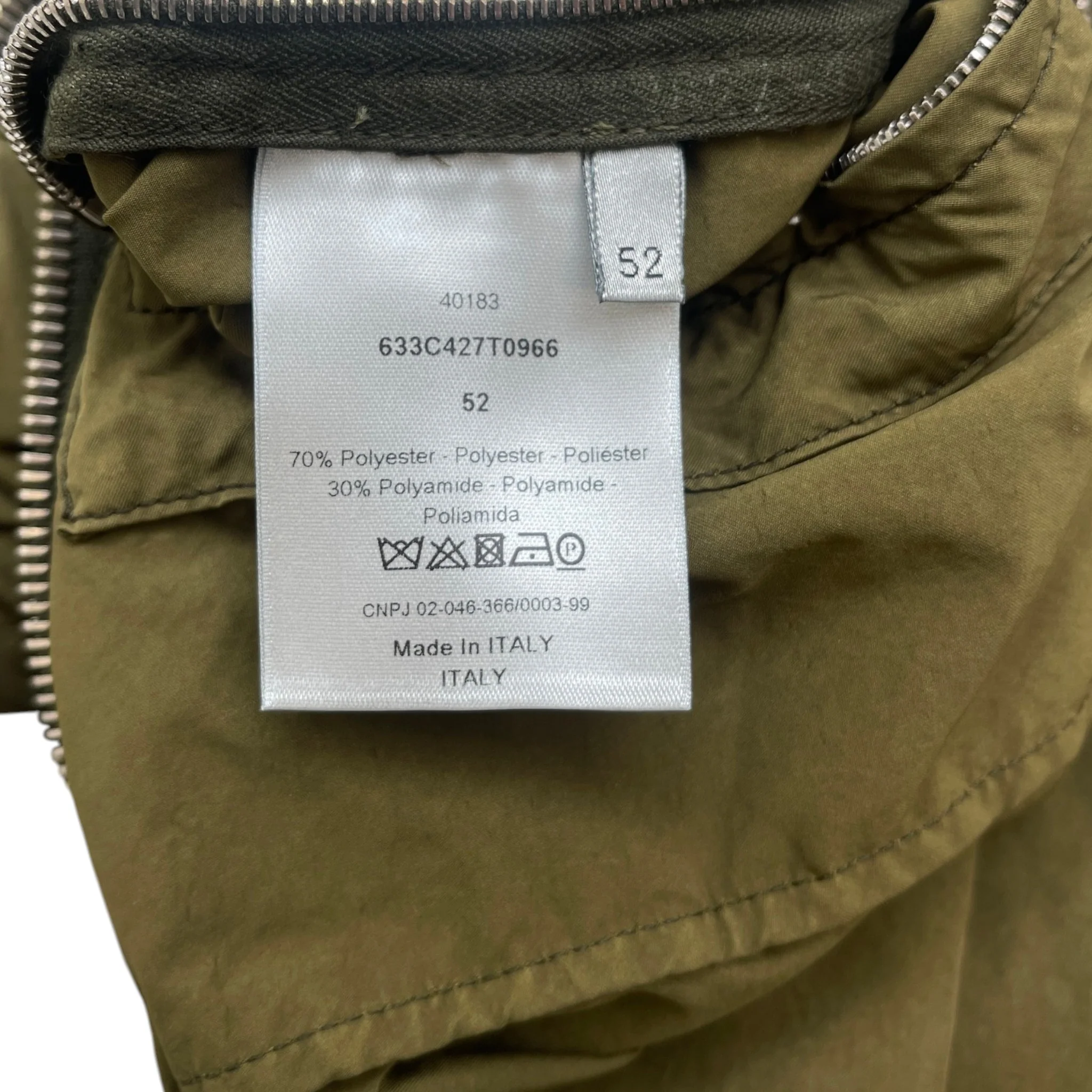 Men's Cd Jacket Khaki Size IT 52 / XL - Image 8
