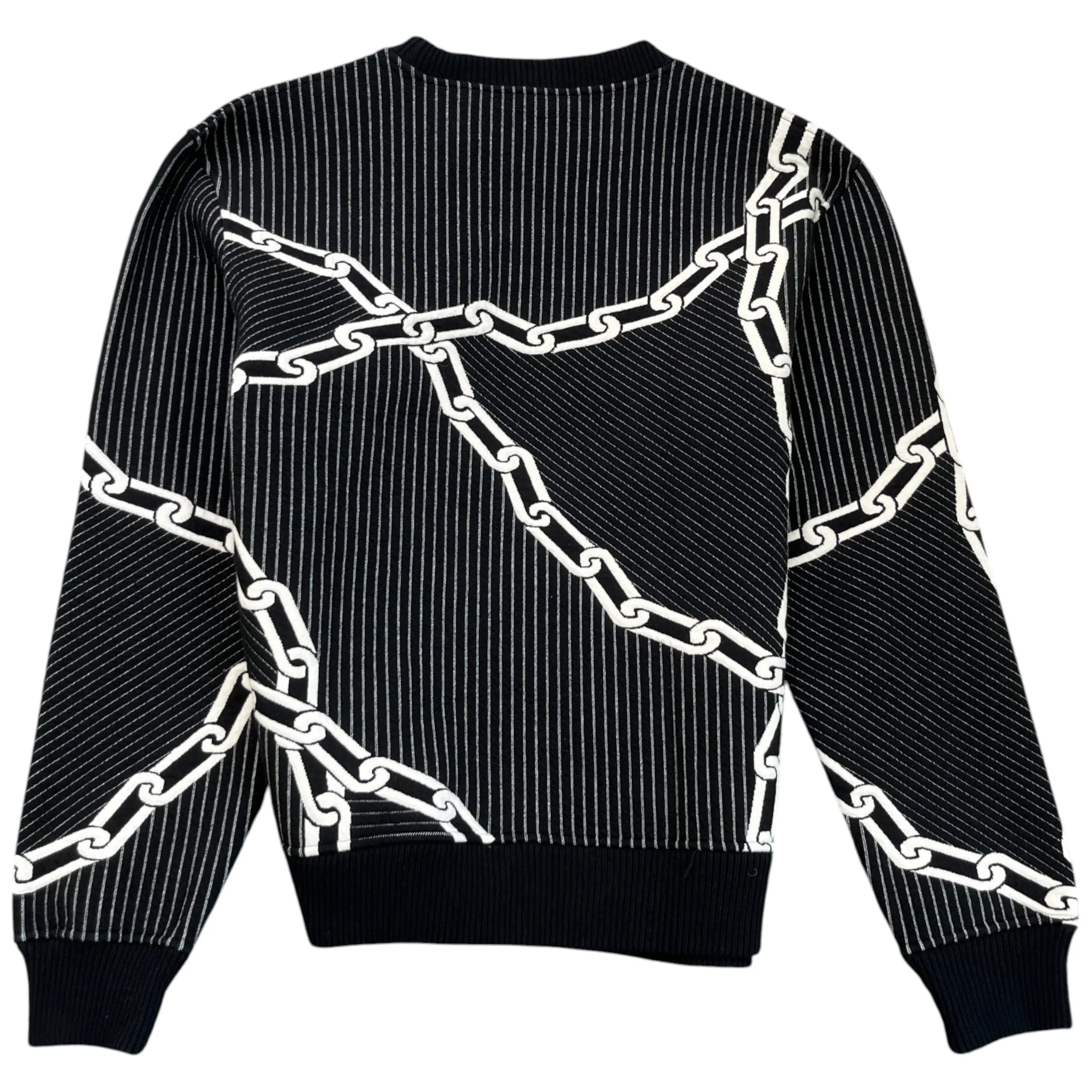 Men's Chain Link Sweatshirt Black Size S - Image 2
