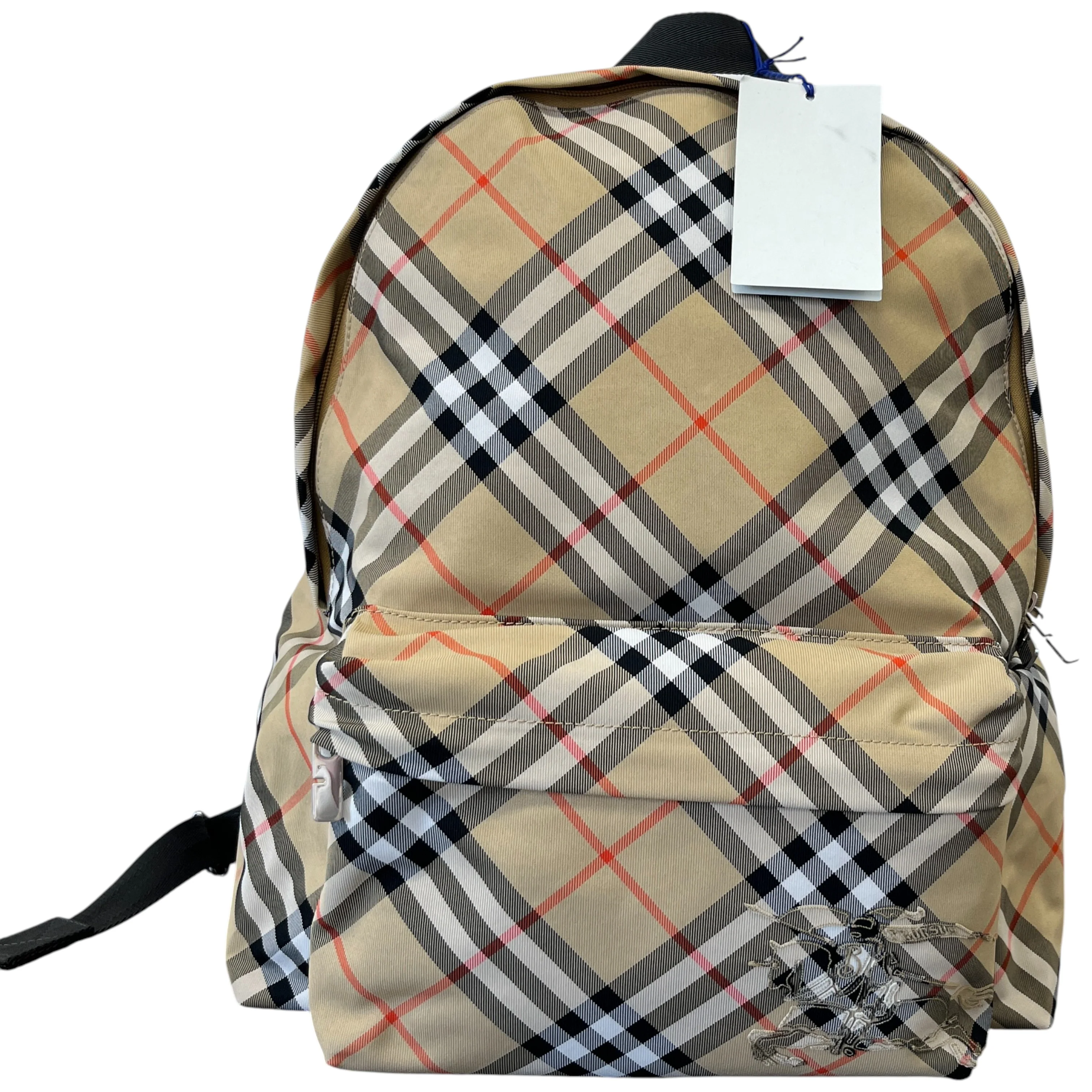 Men's Check Backpack Beige