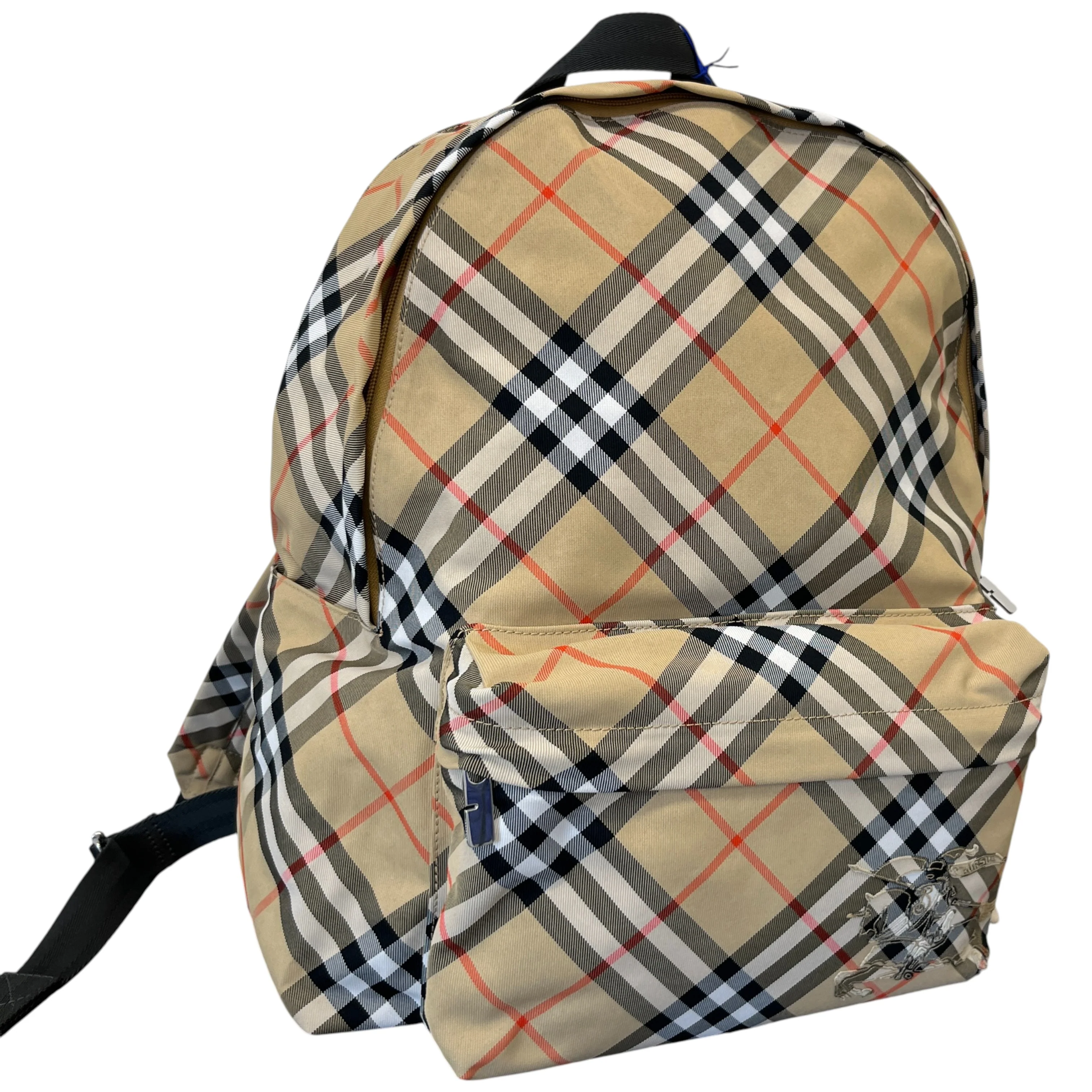 Men's Check Backpack Beige - Image 4