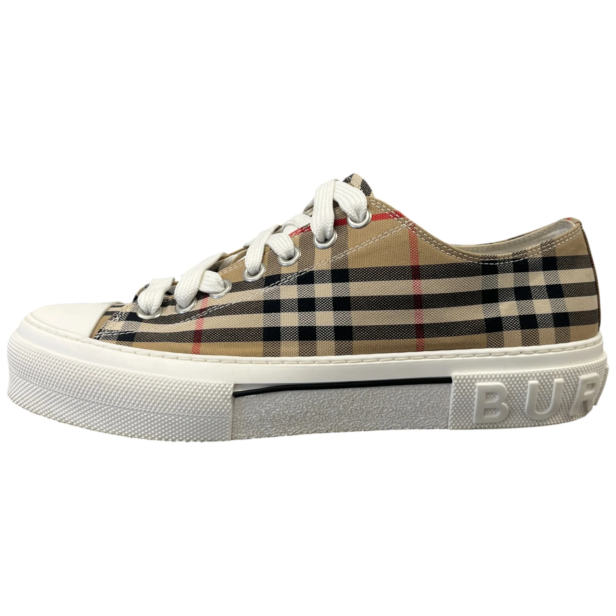 Men's Check Low Trainers Brown Size EU 43 / UK 9 - Image 5