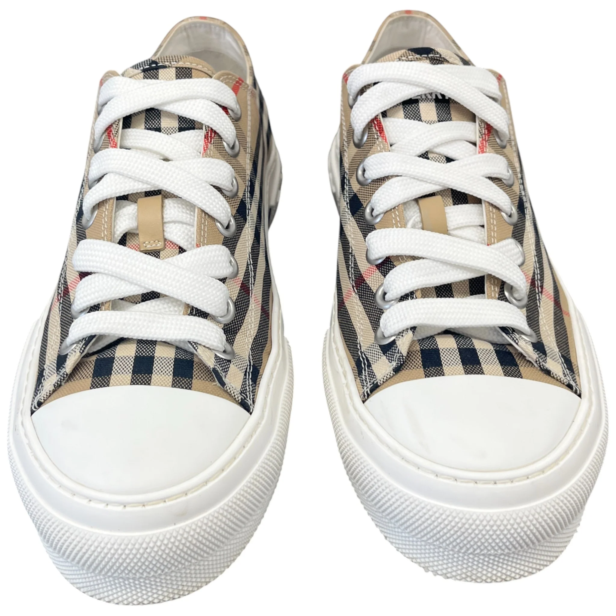 Men's Check Low Trainers Brown Size EU 43 / UK 9 - Image 6