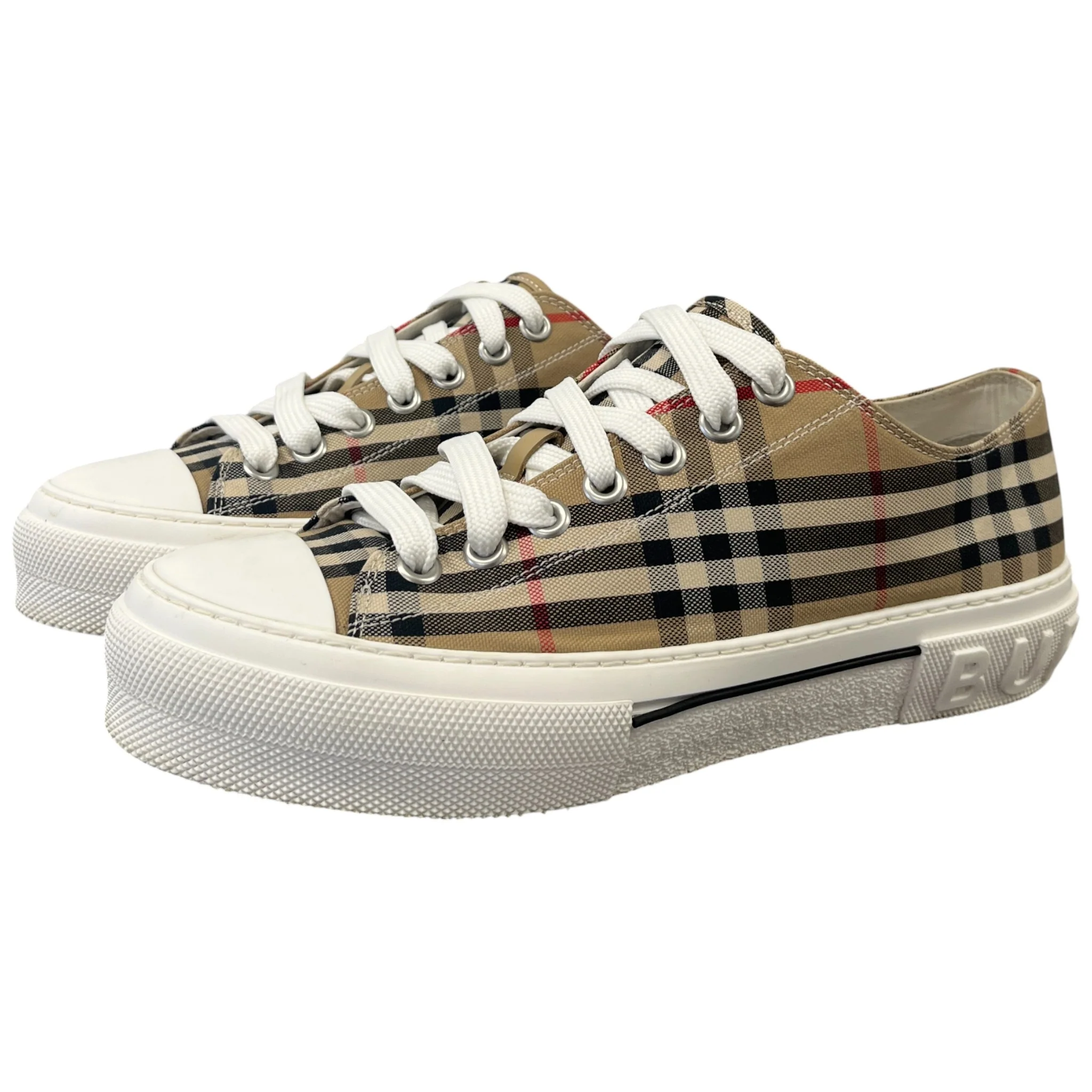 Men's Check Low Trainers Brown Size EU 43 / UK 9 - Image 8