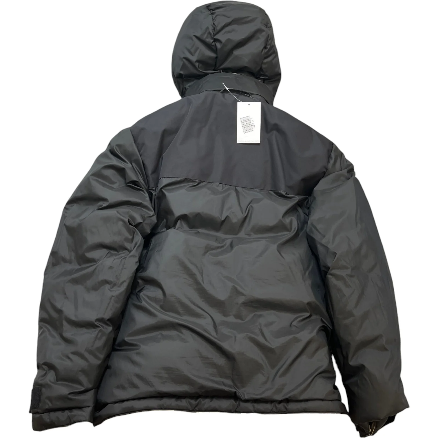Men's Check Reversible Down Jacket Beige Size S - Image 4