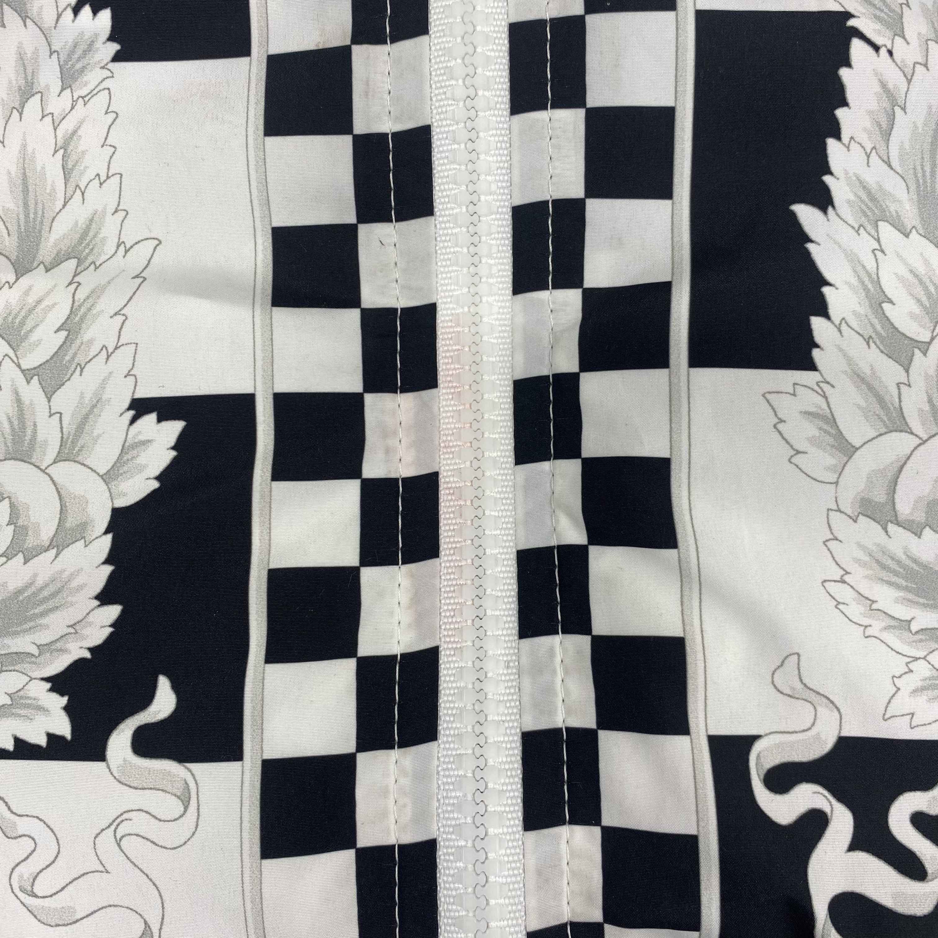 Men's Checkerboard Print Jacket White Size IT 46 / S - Image 9