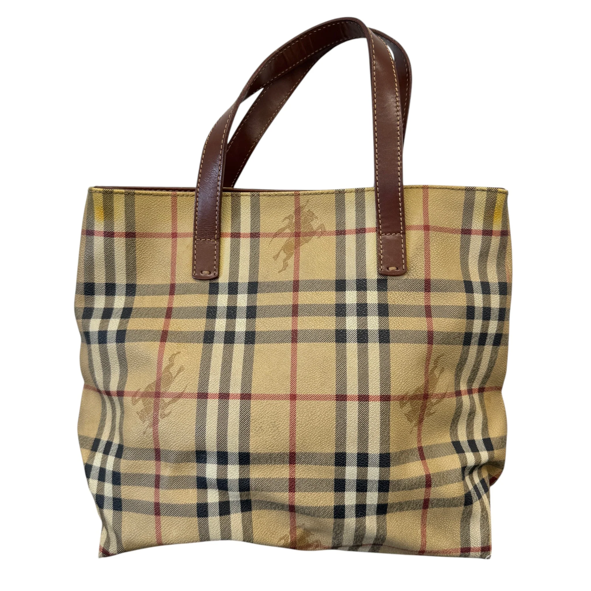 Men's Checkered Bag Beige