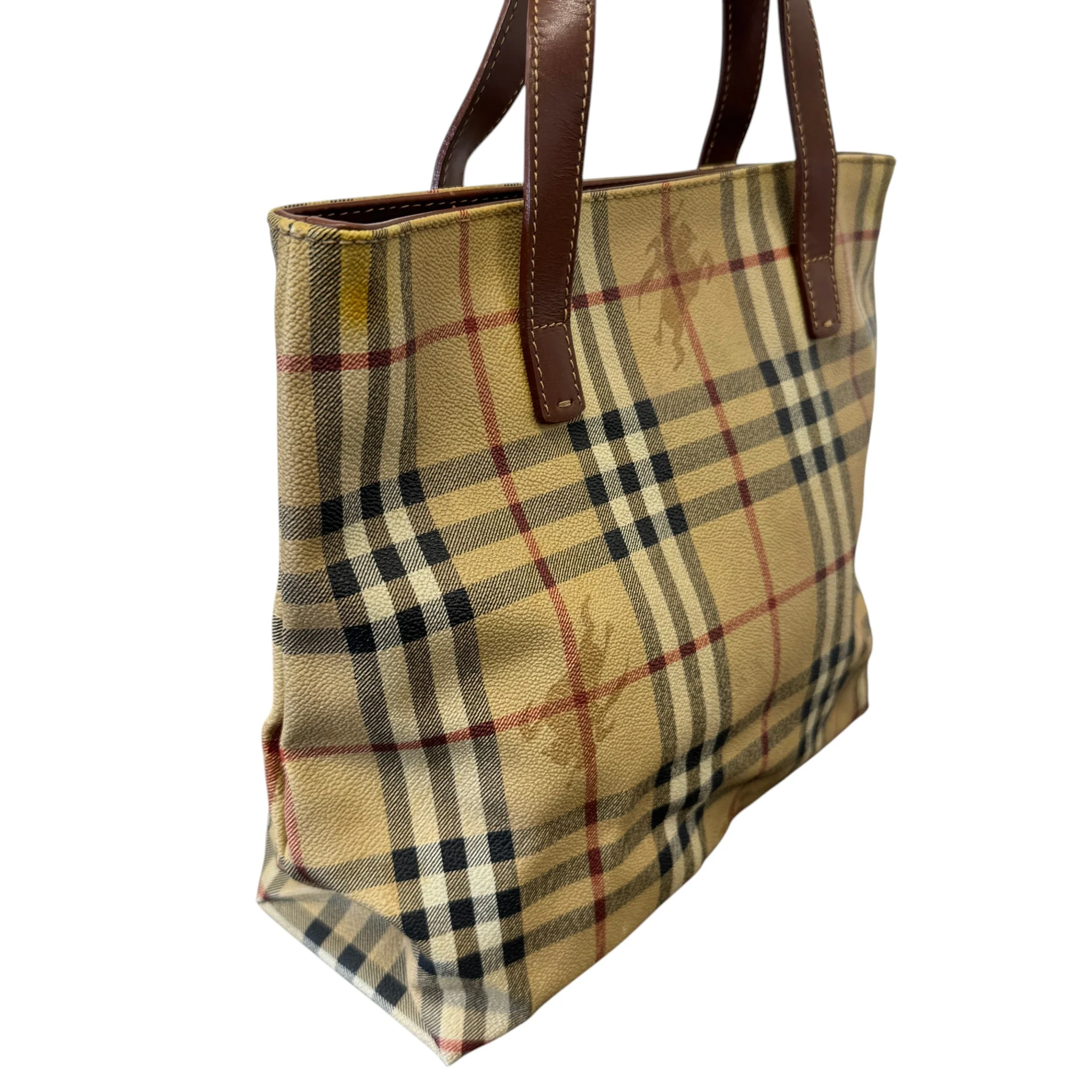 Men's Checkered Bag Beige - Image 4