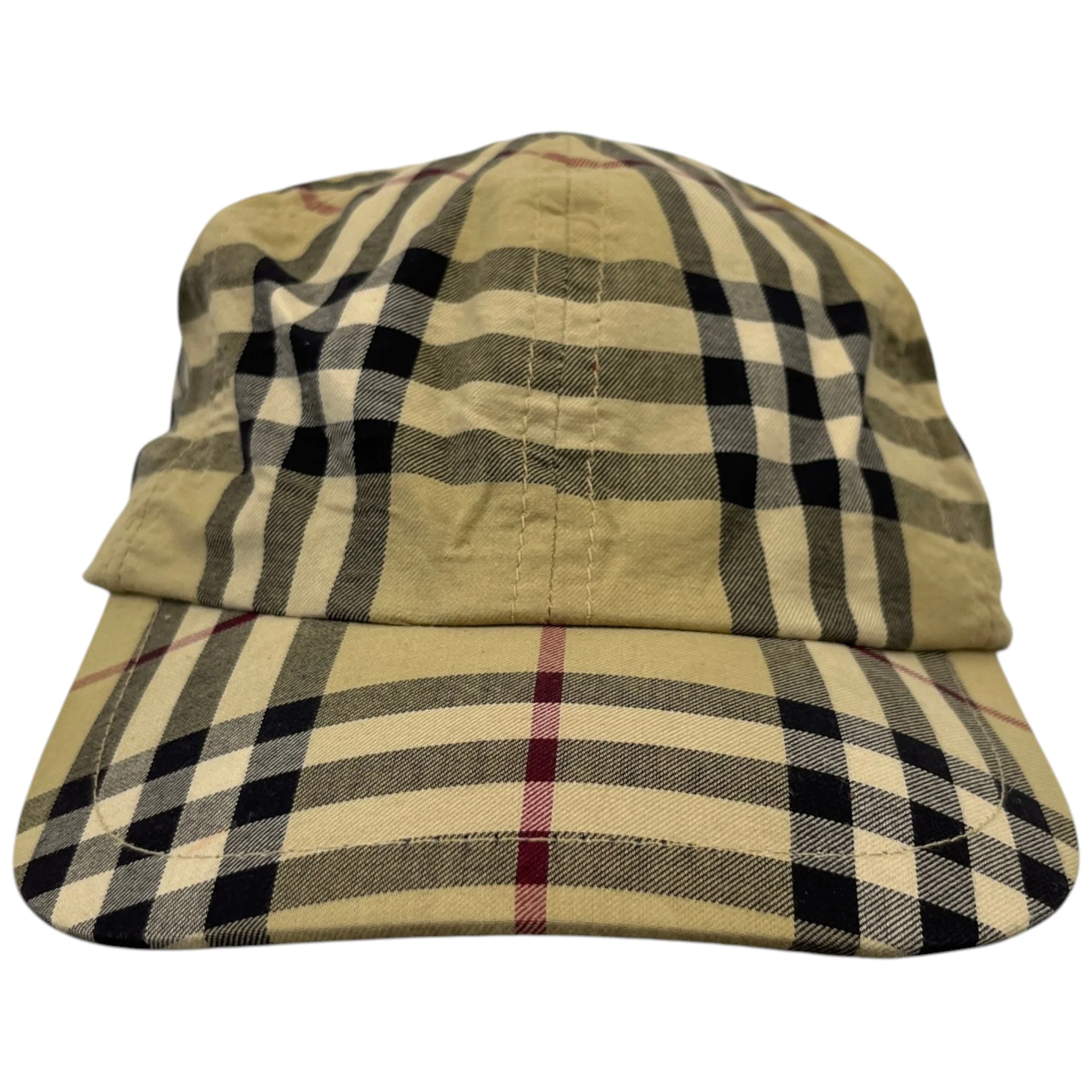 Men's Checkered Cap Beige