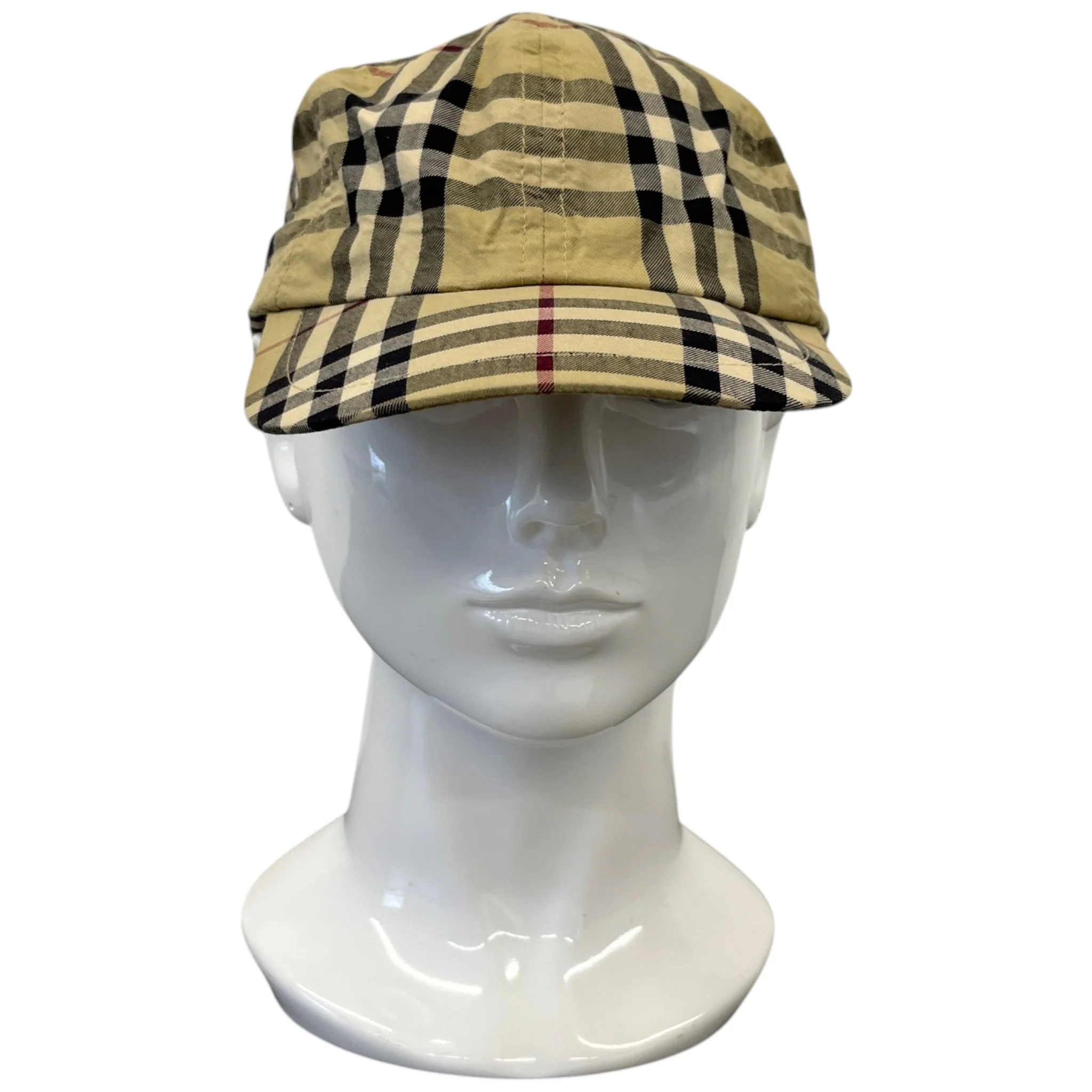 Men's Checkered Cap Beige - Image 3