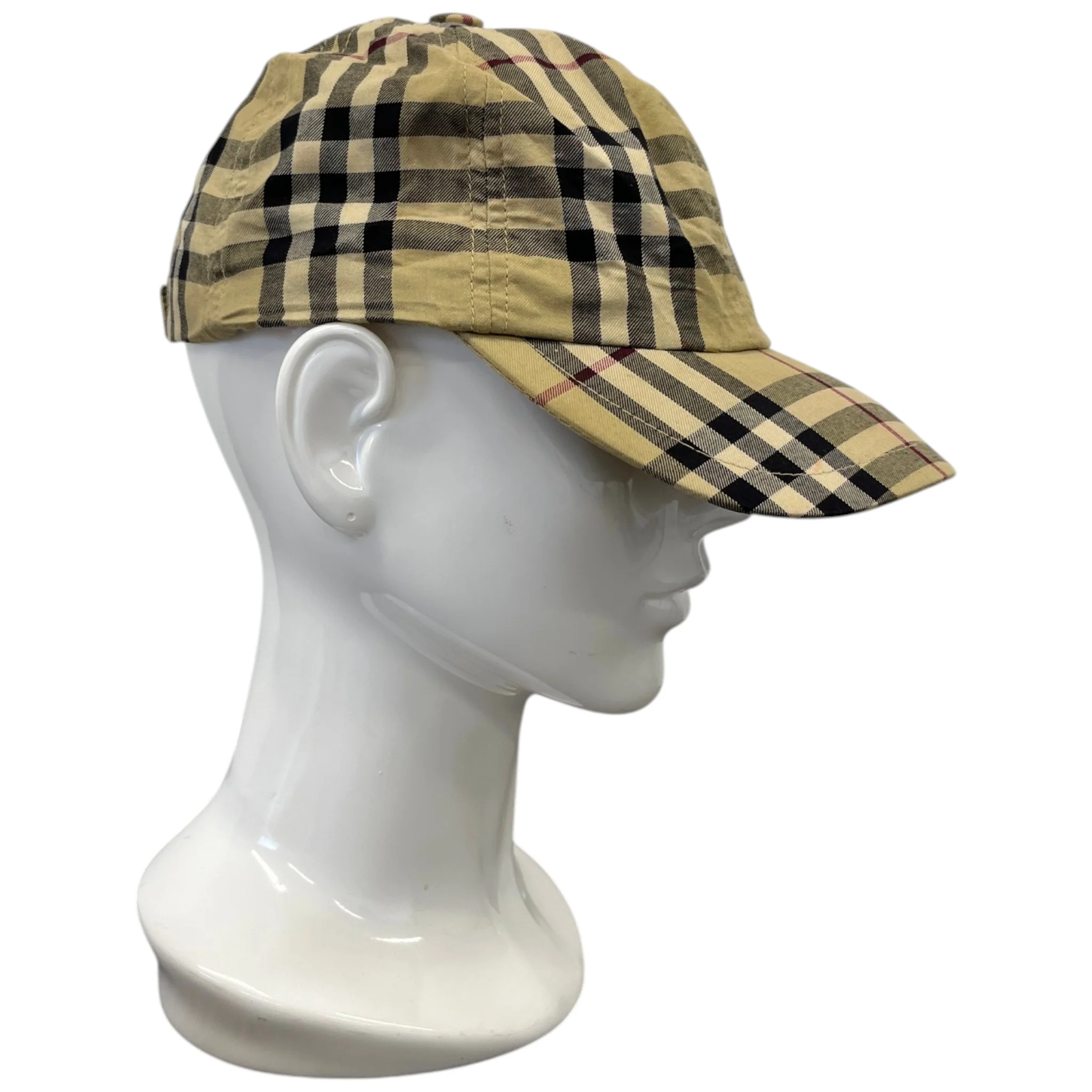 Men's Checkered Cap Beige - Image 4